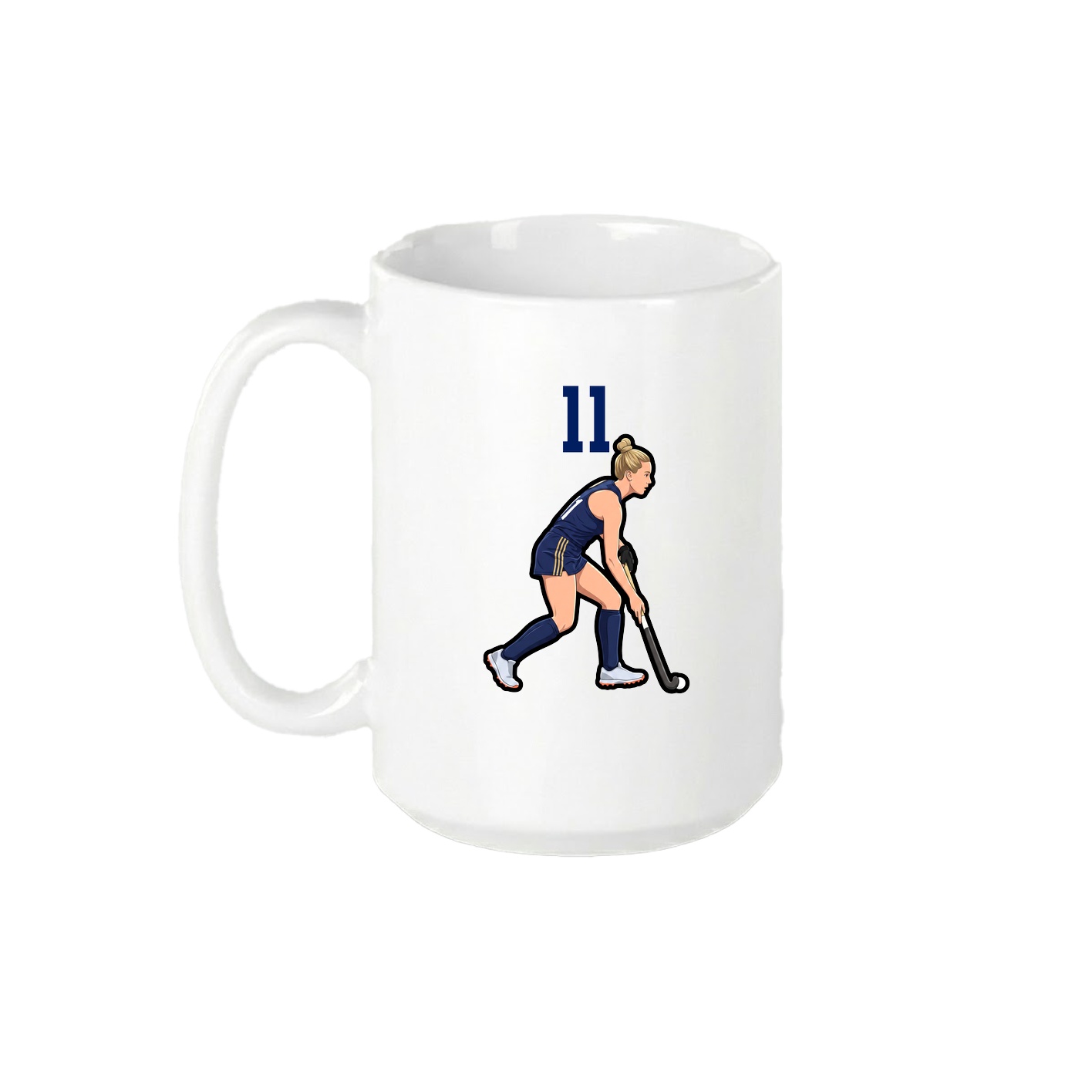 15oz Coffee Mug — Number Top in White