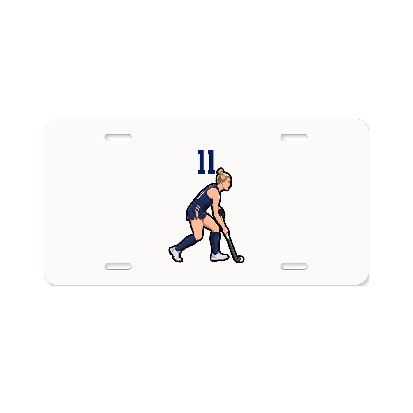 License Plate — Number Top in Classic