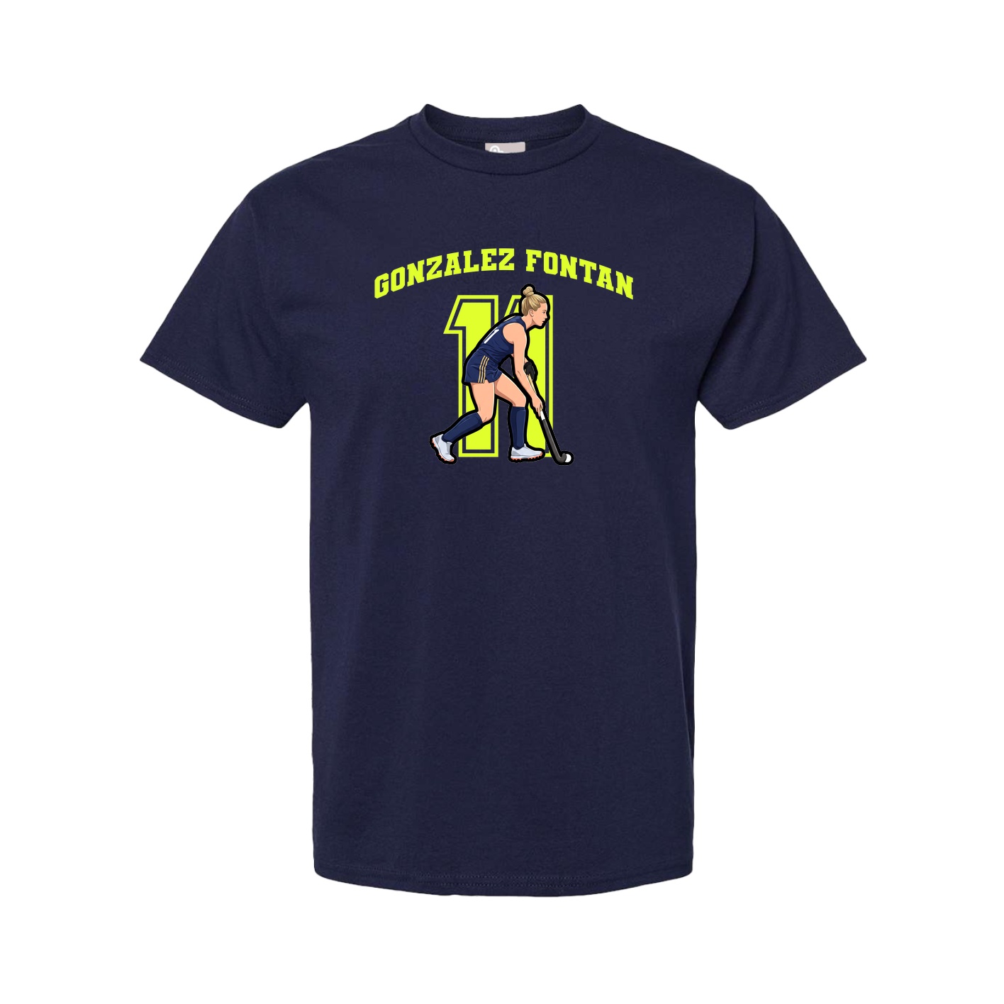 Youth Tee — Number in Navy
