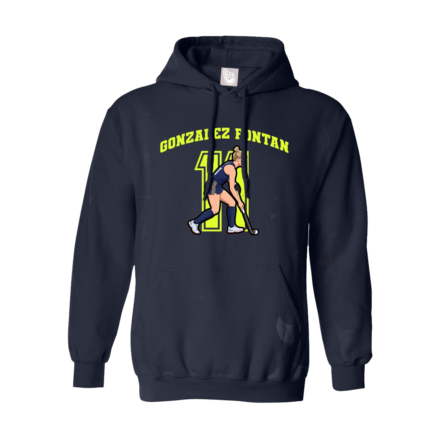 Youth Hoodie — Number in Navy