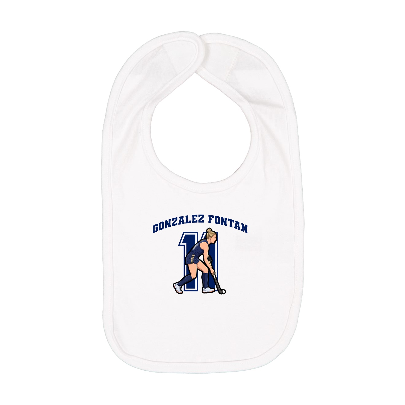 Infant Bib — Number in White