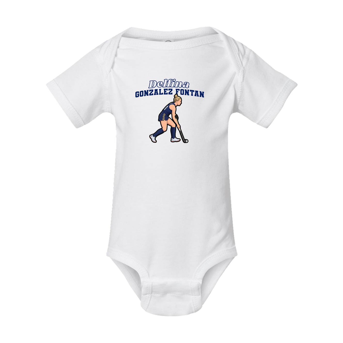 Baby Onesie — Name Arch in White