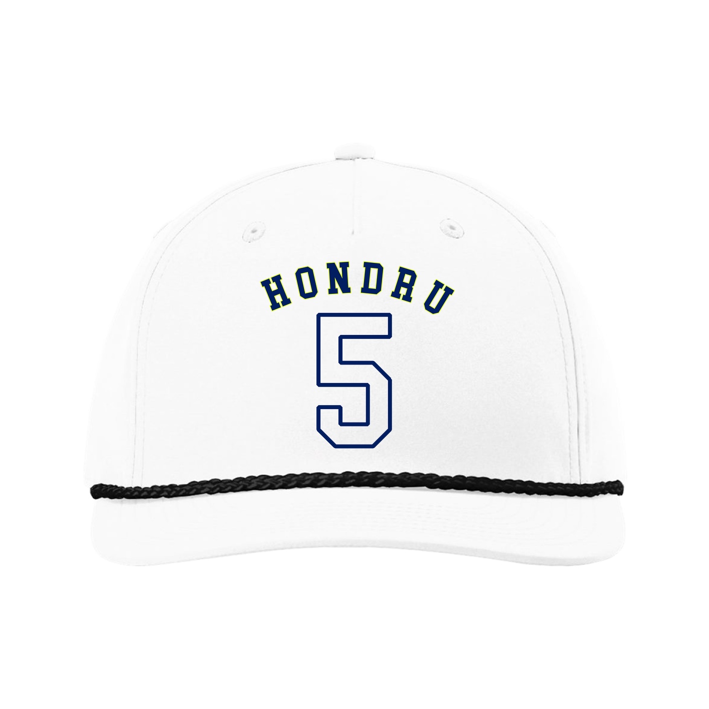 Five-Panel Classic Rope Cap — Shirsey Arch in White