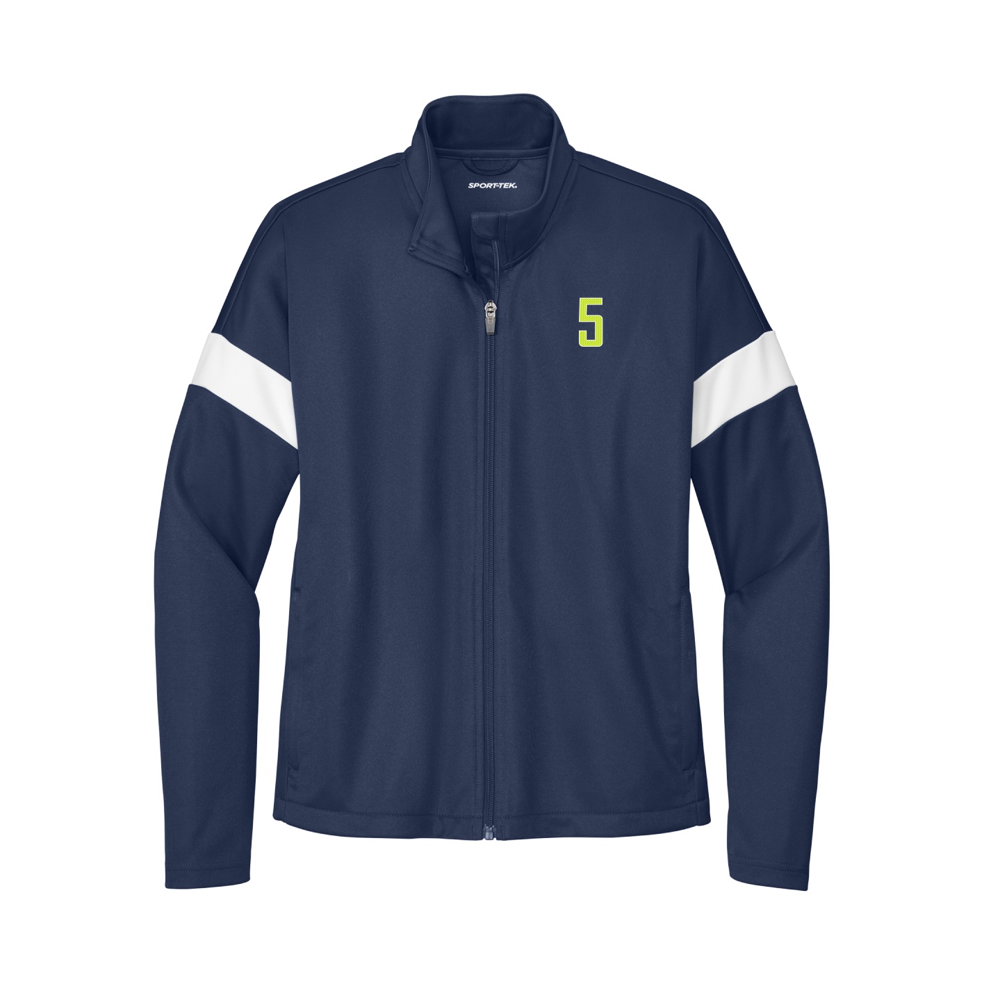 Womens Team Travel Full-Zip Jacket — Front Shirsy in Navy/White