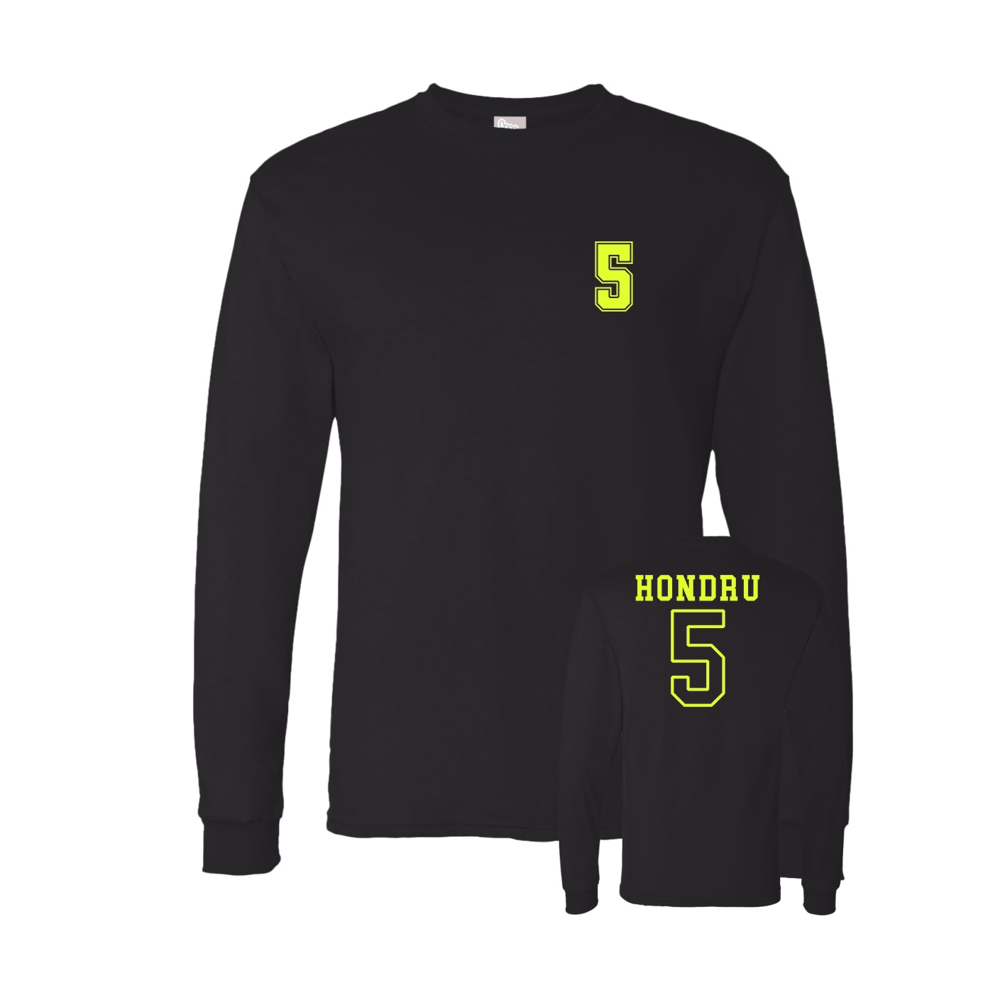 Long Sleeve Tee — Chest Back in Black