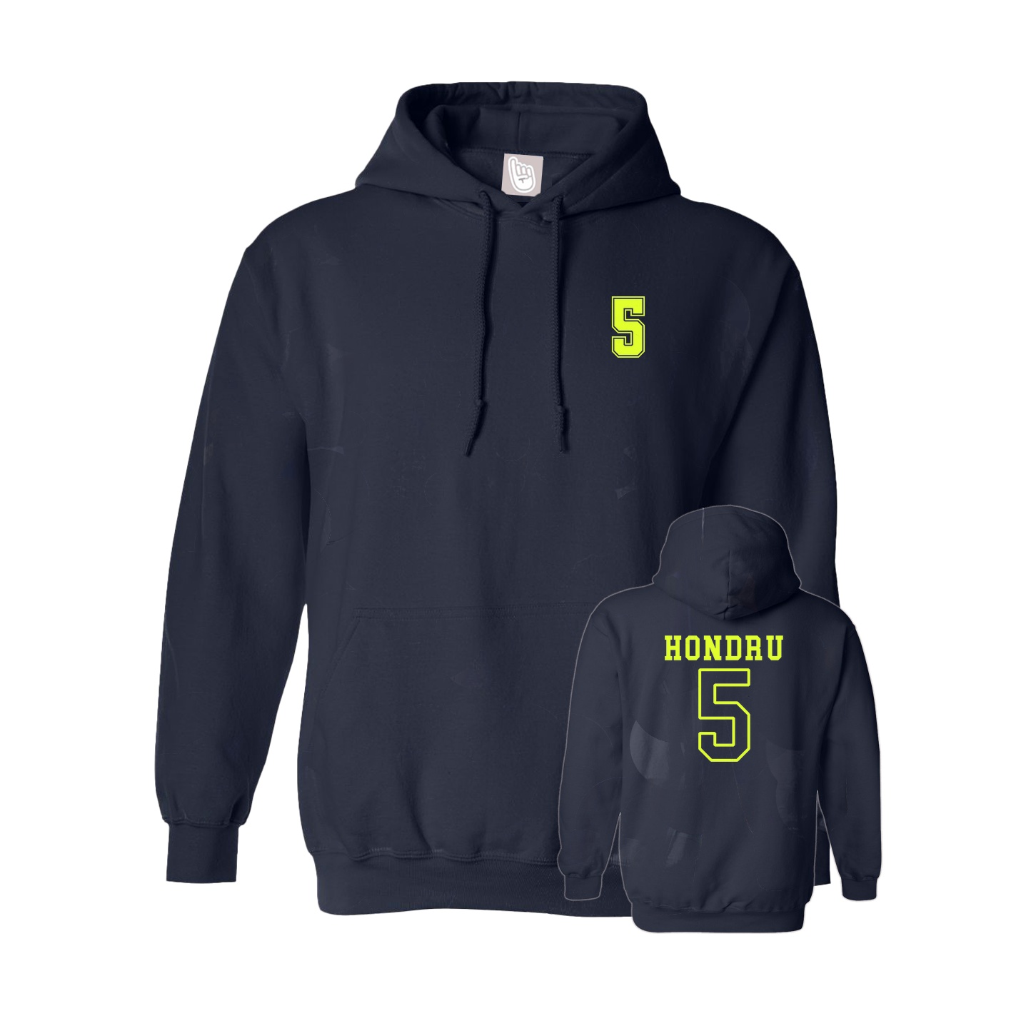 Hoodie — Chest Back in Navy