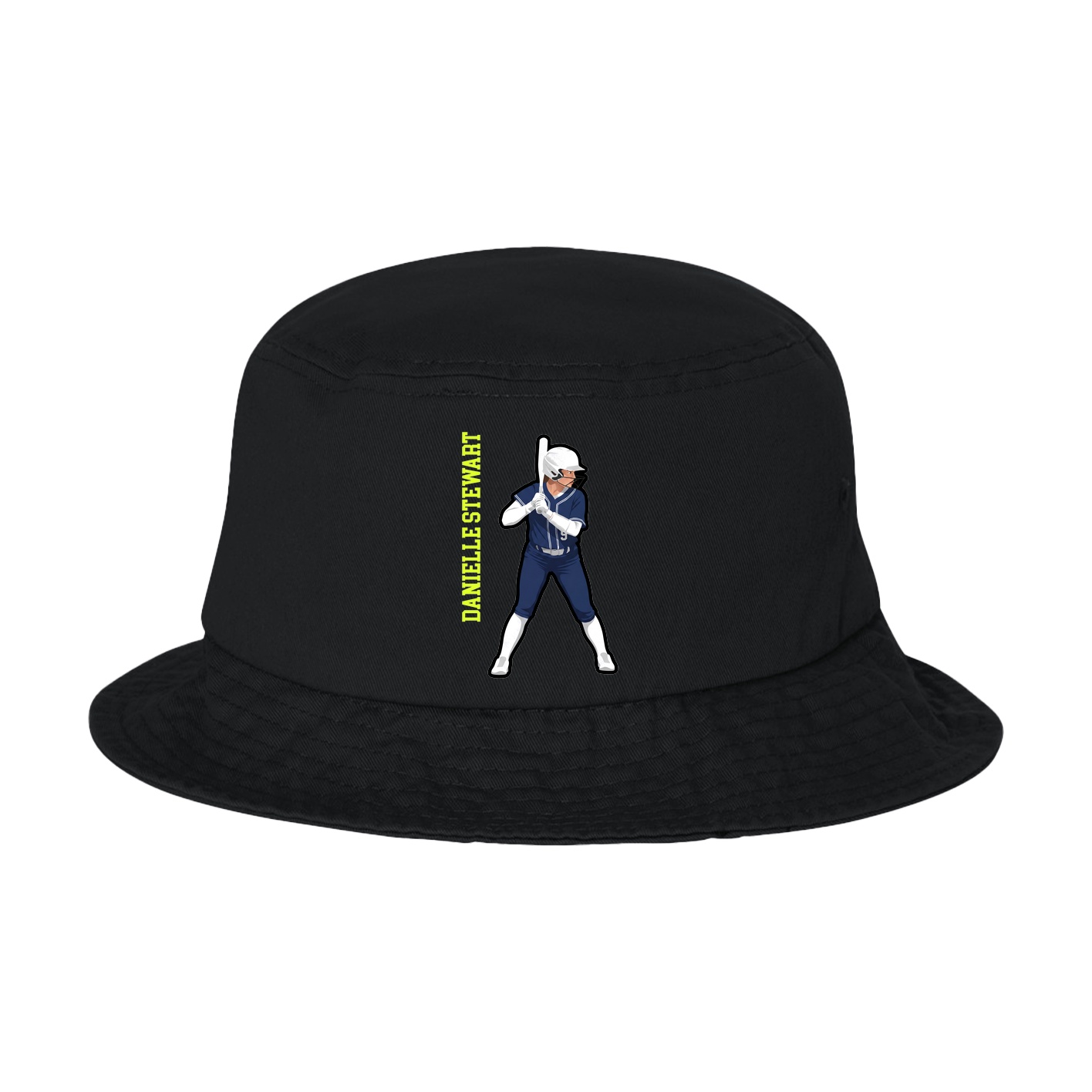 Bucket Cap — Name Vertical in Black