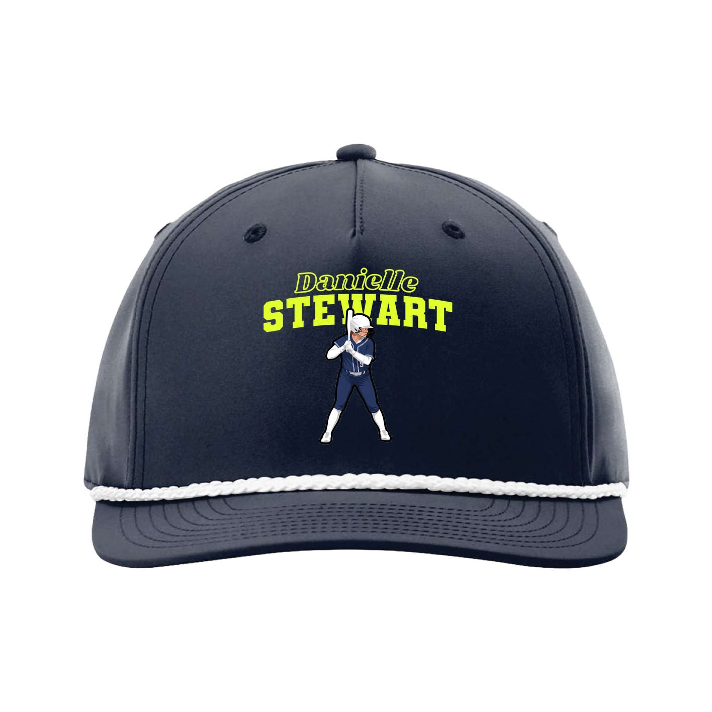 Five-Panel Classic Rope Cap — Name Arch in Navy
