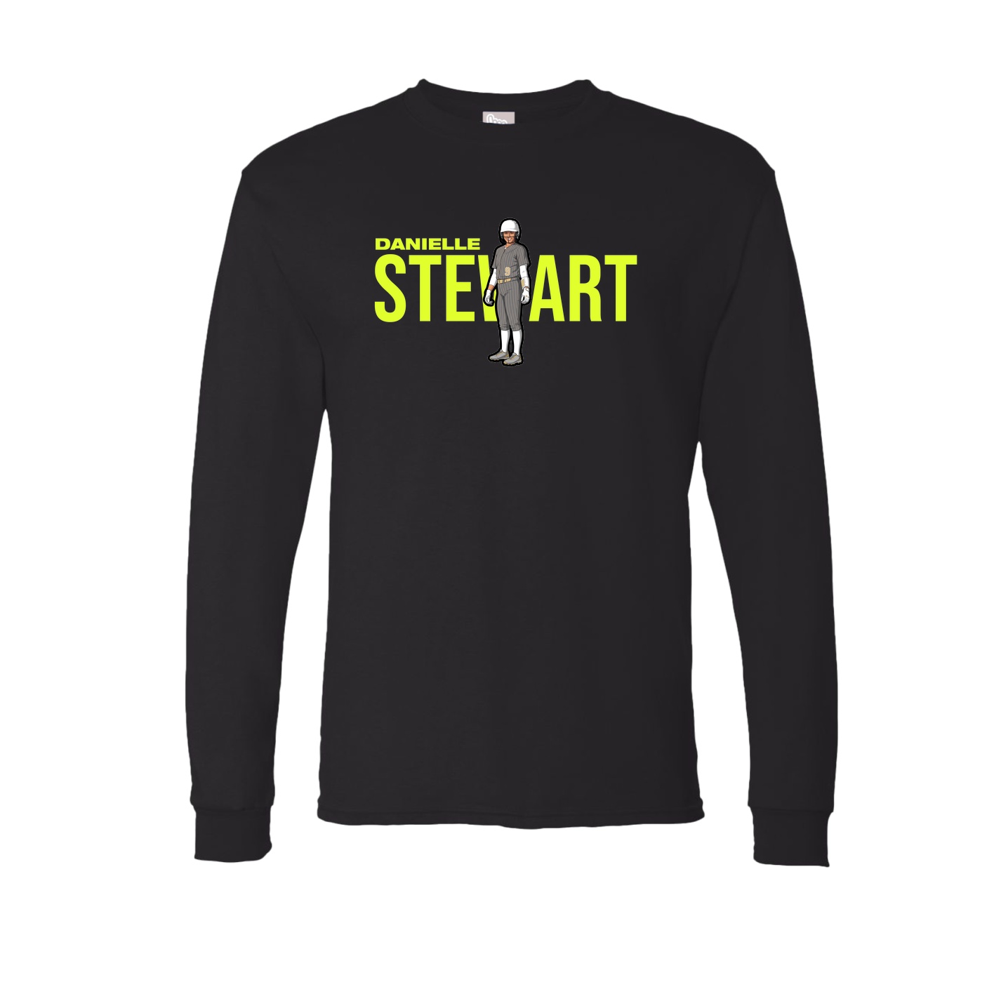 Long Sleeve Tee — Player Name in Black
