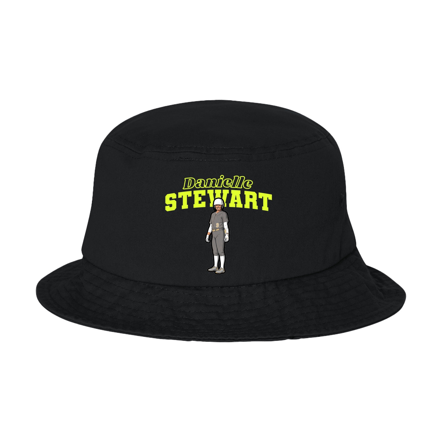 Bucket Cap — Name Arch in Black