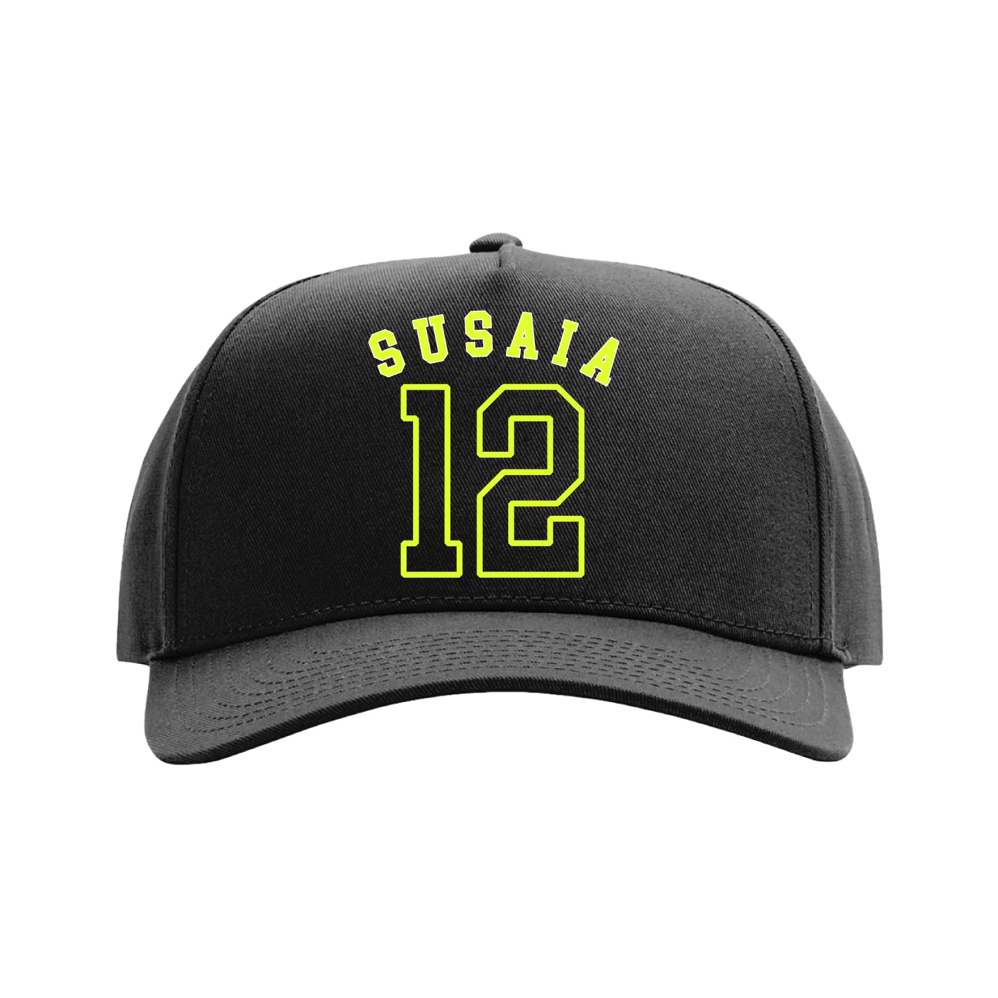 Full Fabric Five-Panel Champ Cap — Shirsey Arch in Black