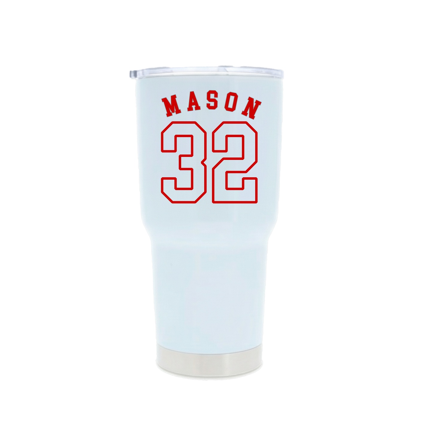 30oz Stainless Steel Tumbler — Shirsey Arch in White