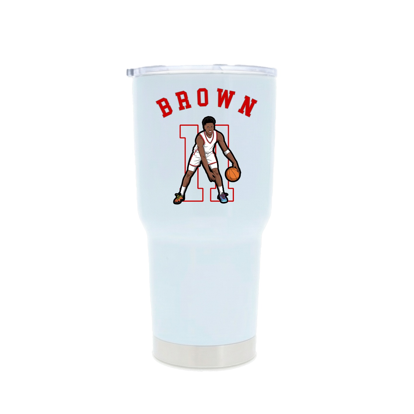 30oz Stainless Steel Tumbler — Shirsey Arch in White