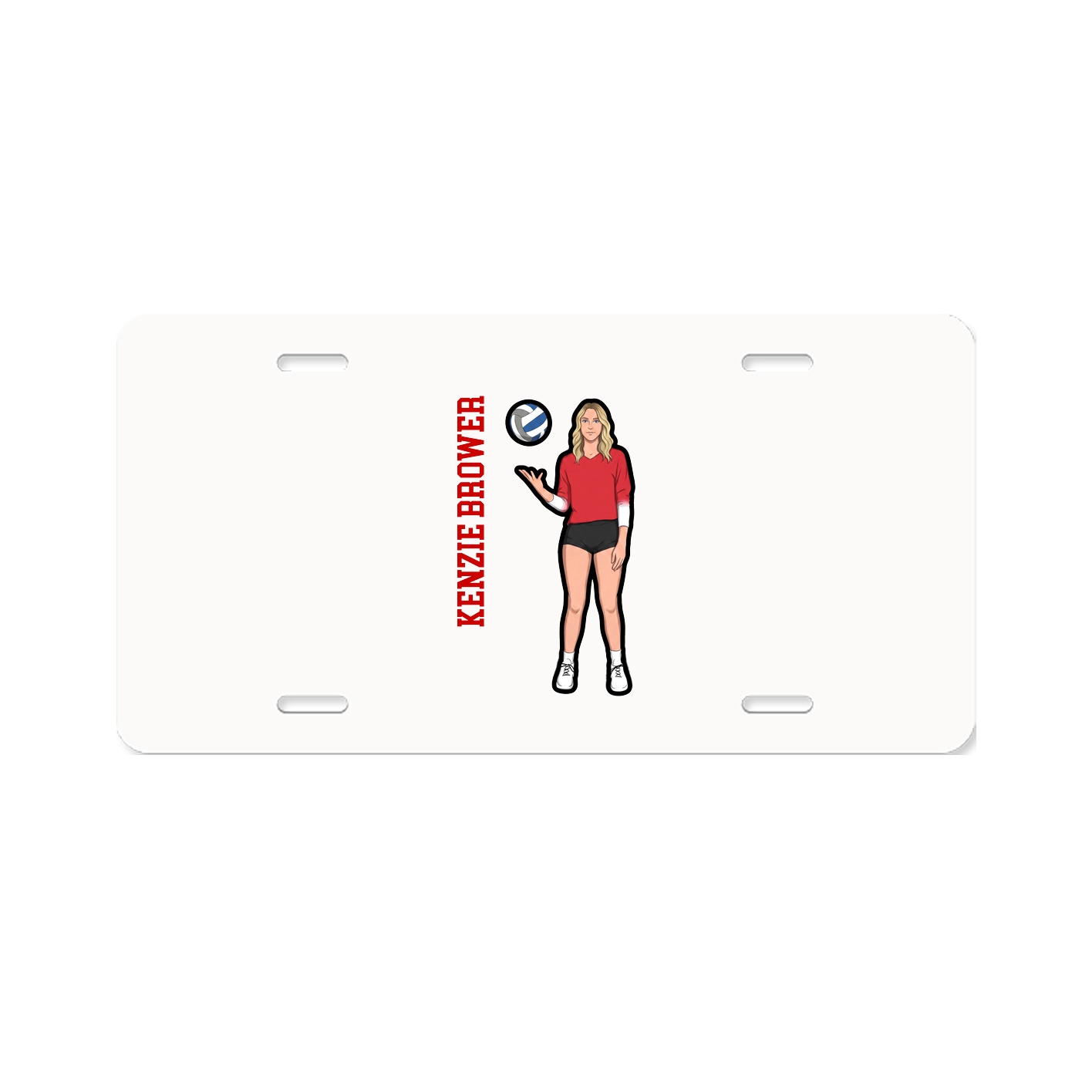 License Plate — Name Vertical in Classic
