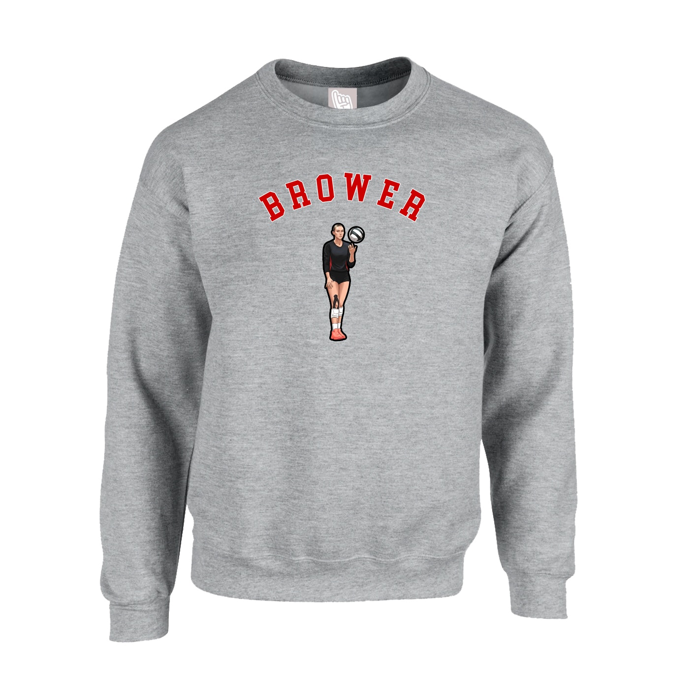 Fleece Crew — Shirsey Arch in Grey