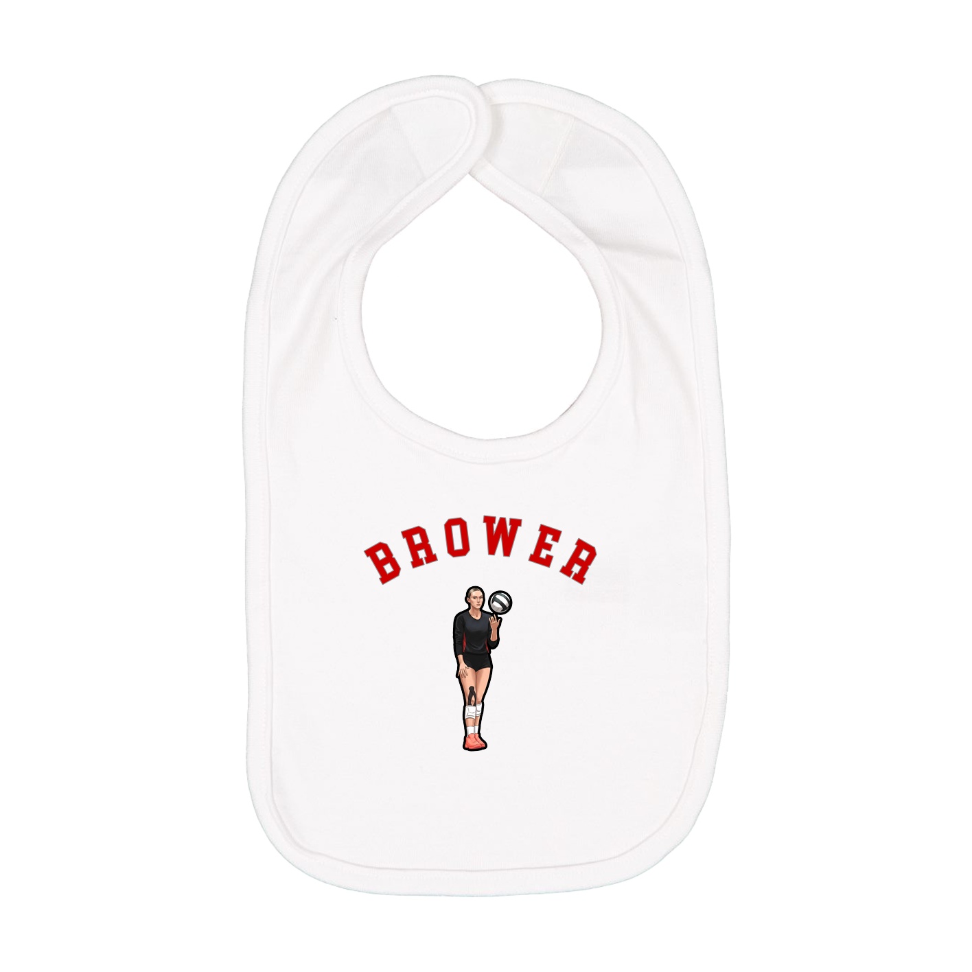 Infant Bib — Shirsey Arch in White