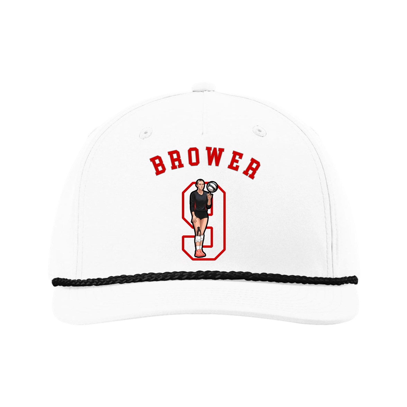 Five-Panel Classic Rope Cap — Shirsey Arch in White