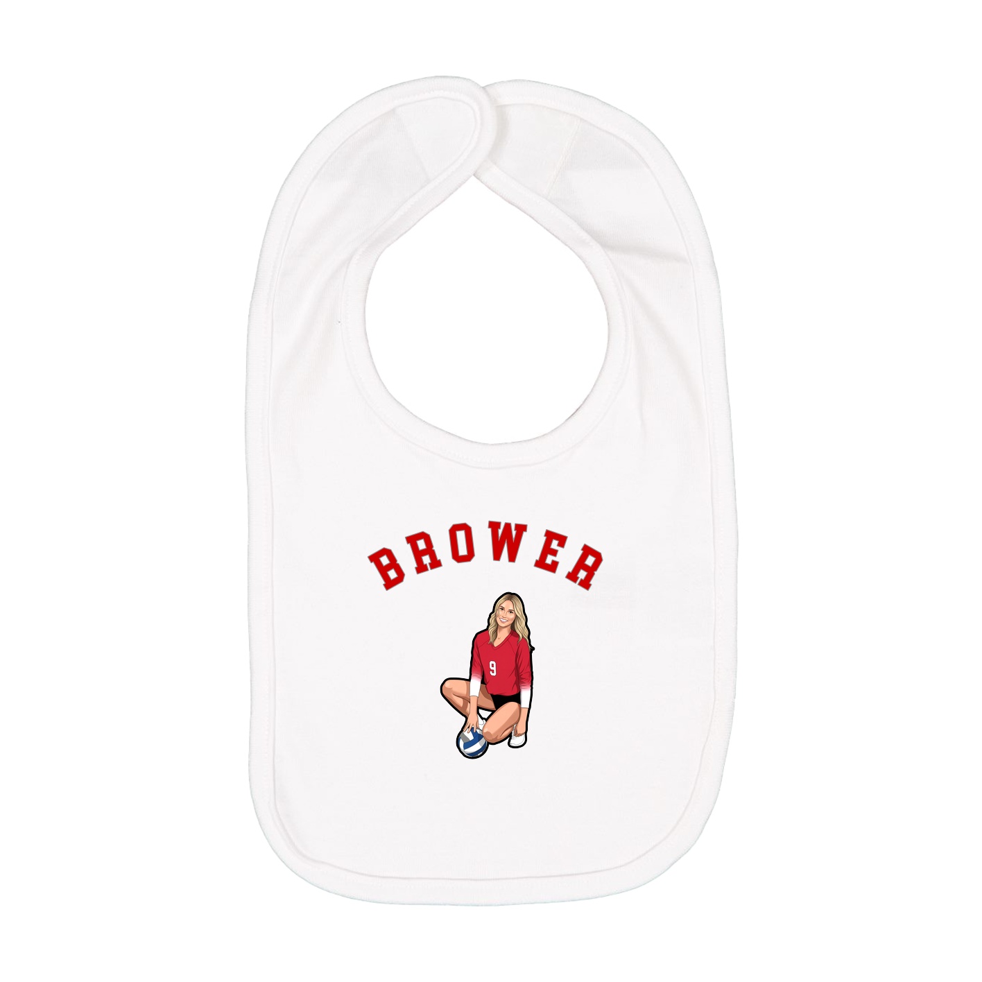 Infant Bib — Shirsey Arch in White