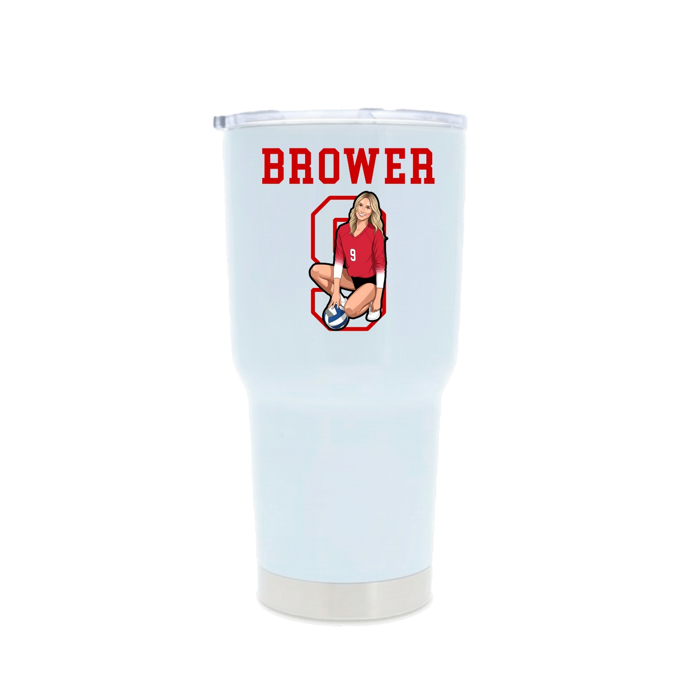 30oz Stainless Steel Tumbler — Shirsey in White