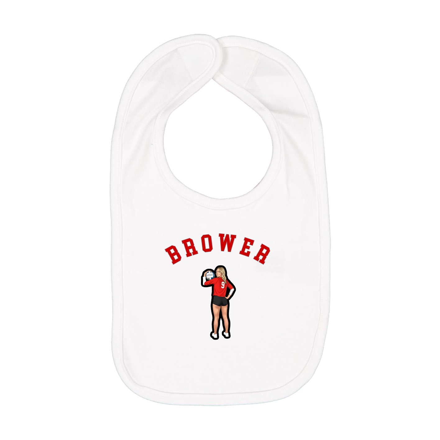 Infant Bib — Shirsey Arch in White