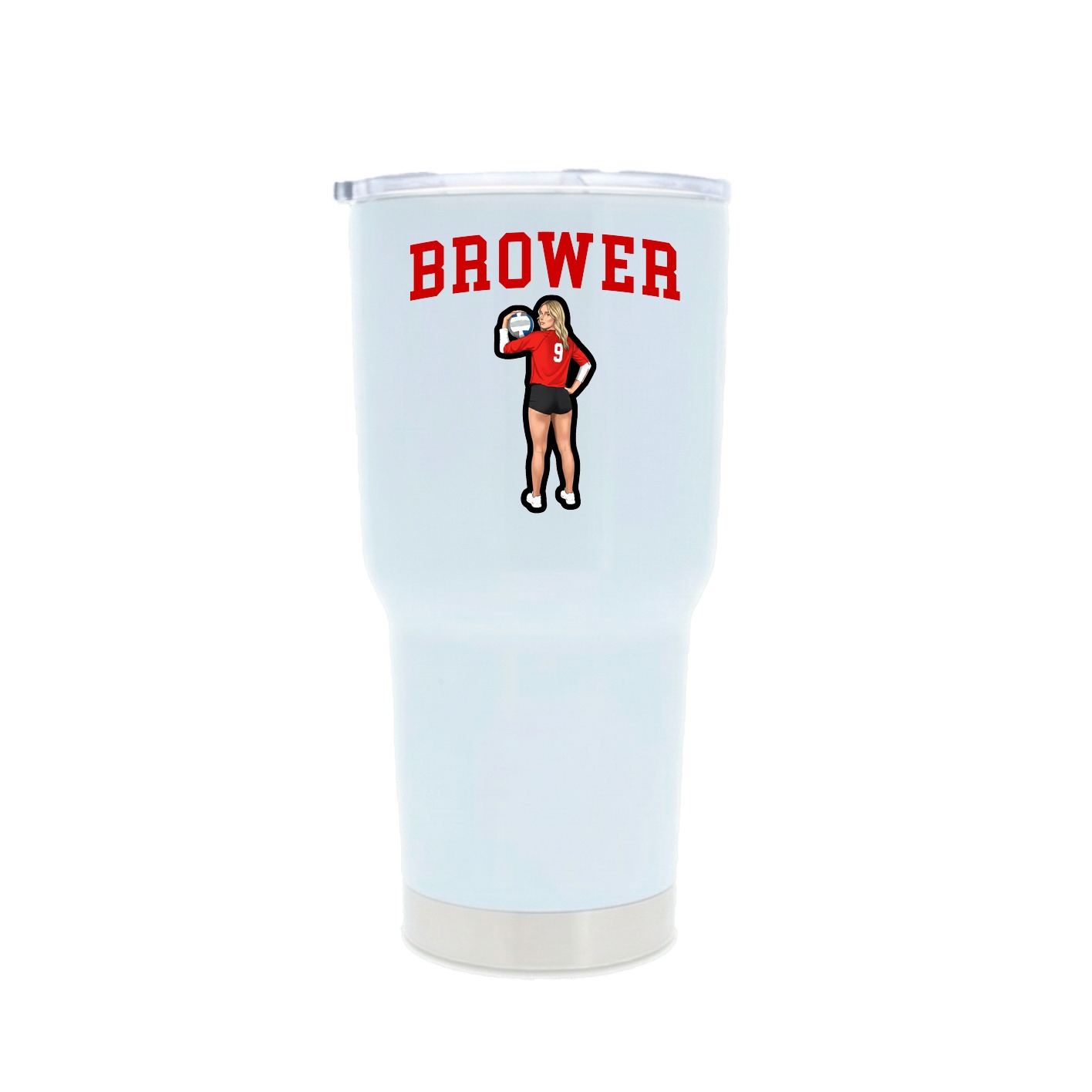 30oz Stainless Steel Tumbler — Shirsey in White