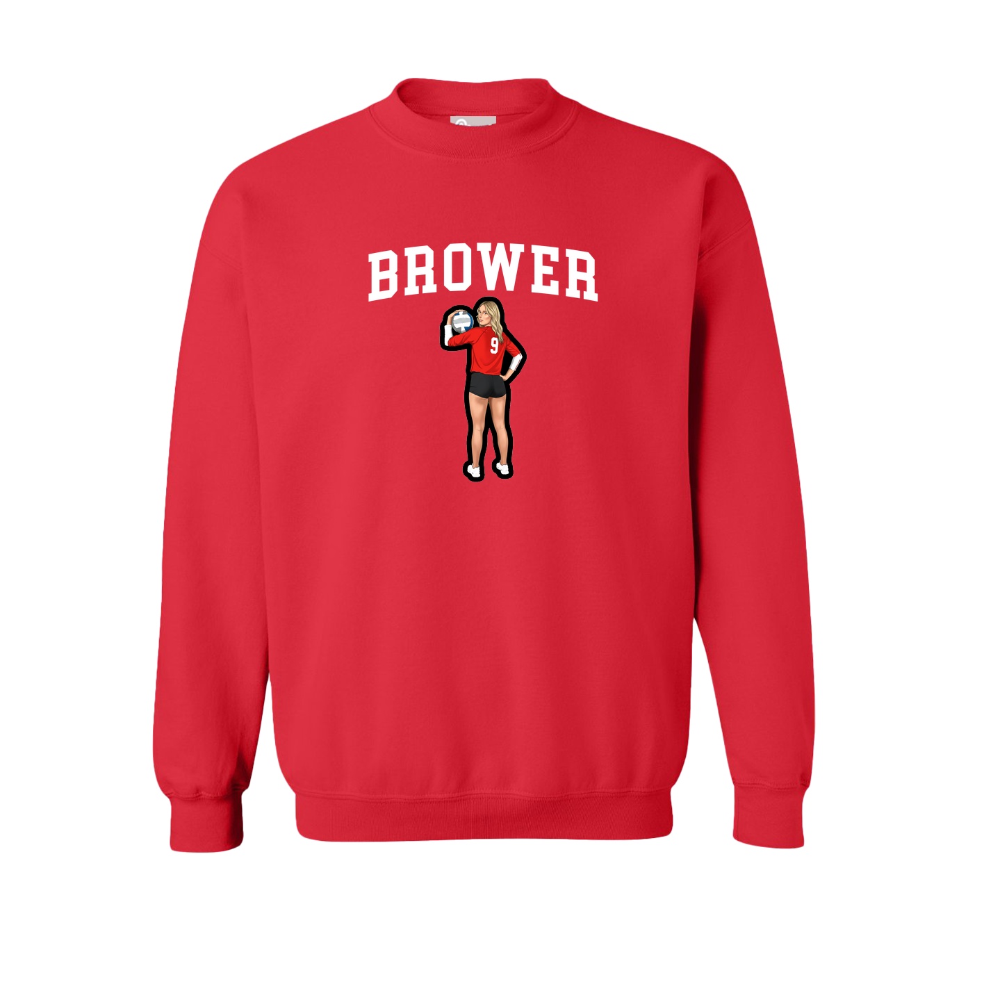 Fleece Crew — Shirsey in Red