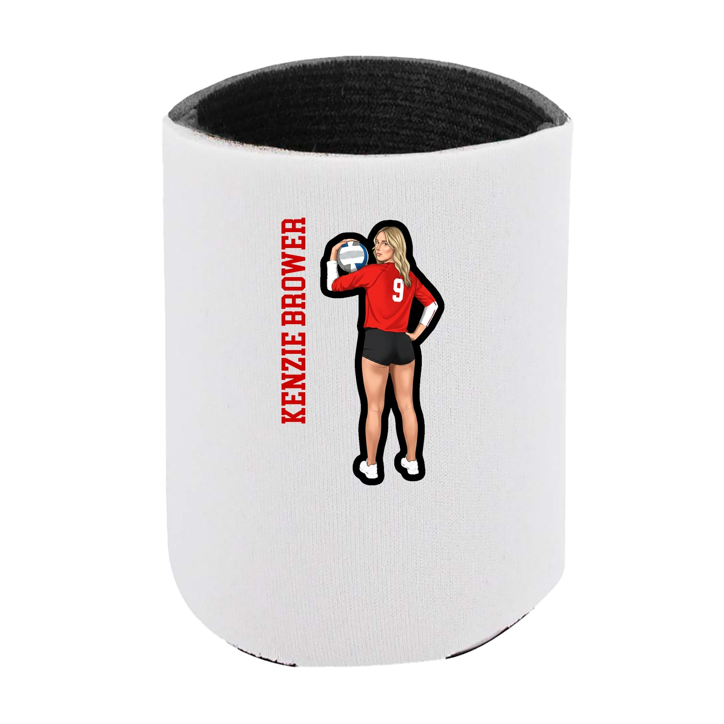 Can Holder — Name Vertical in White