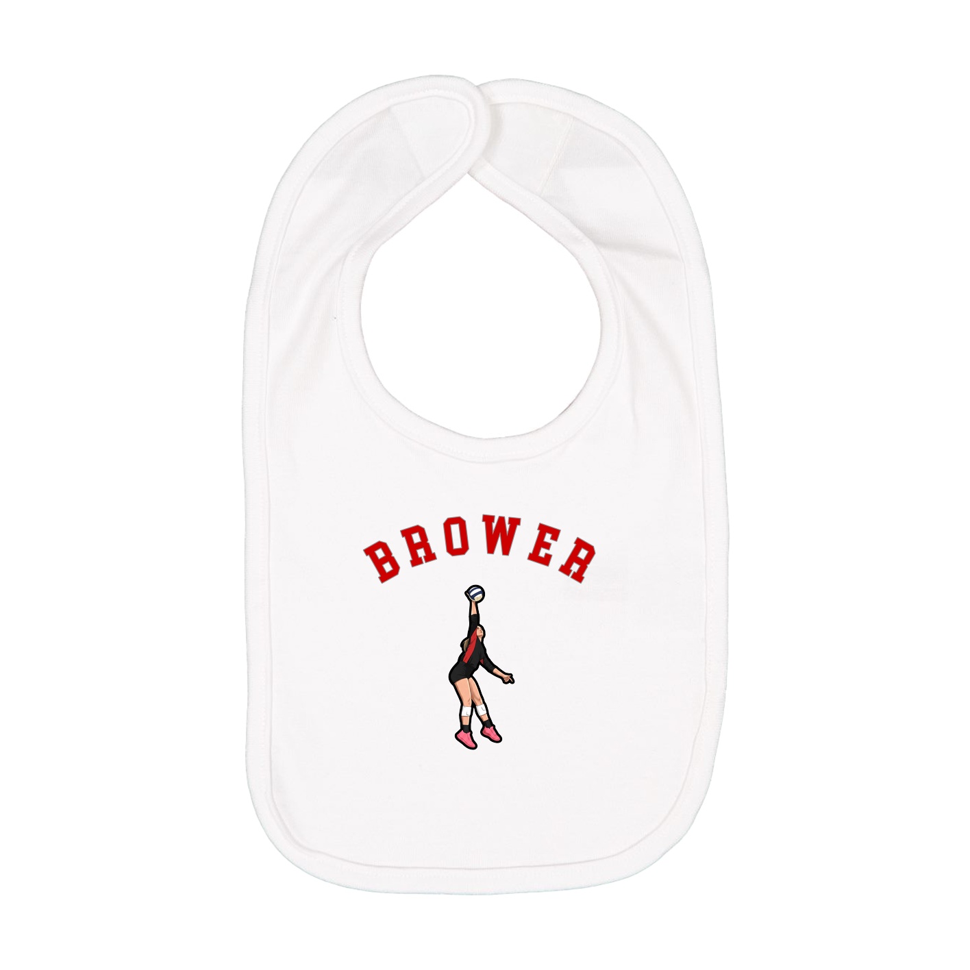 Infant Bib — Shirsey Arch in White