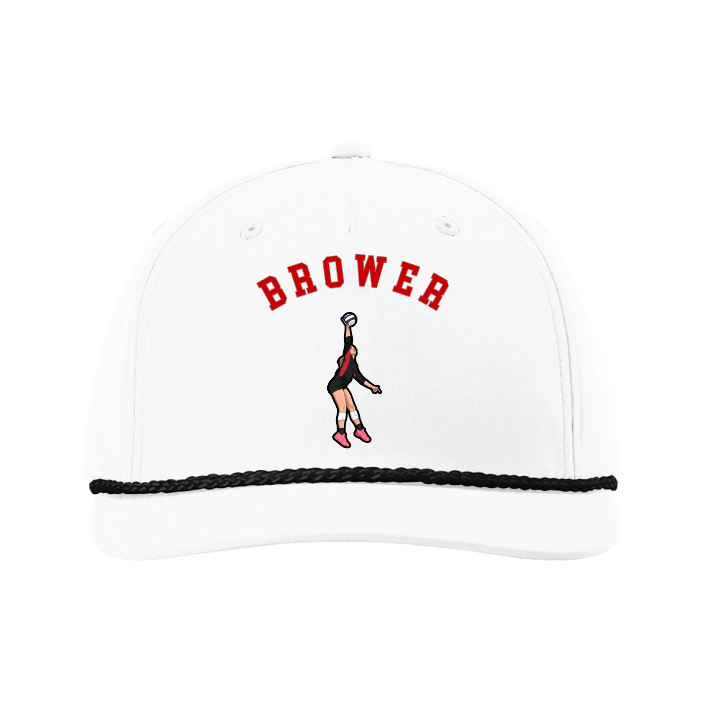 Five-Panel Classic Rope Cap — Shirsey Arch in White