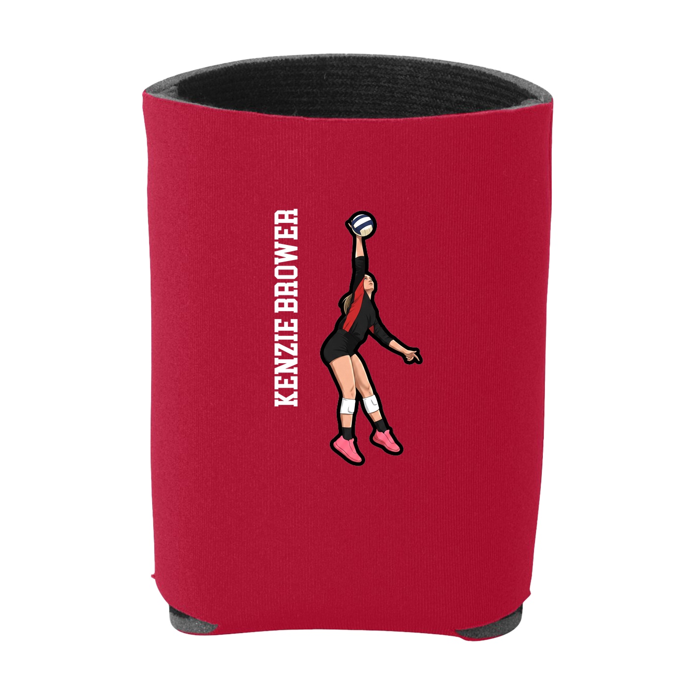 Can Holder — Name Vertical in Red