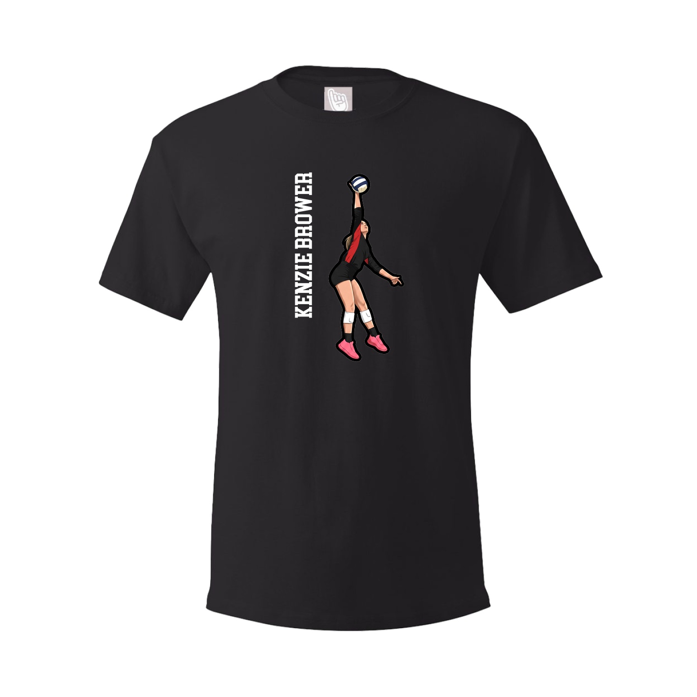 Youth Tee — Name Vertical in Black