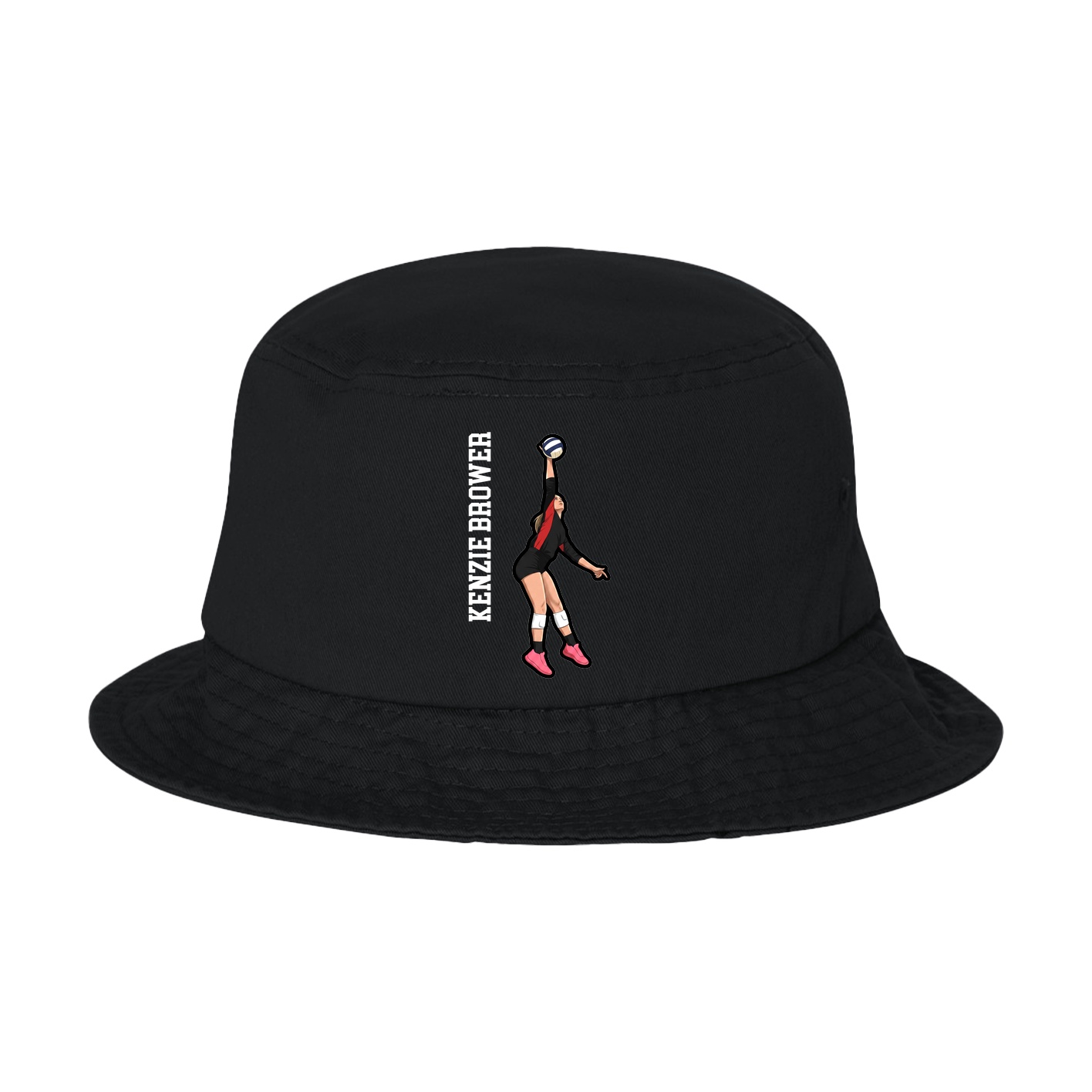 Bucket Cap — Name Vertical in Black