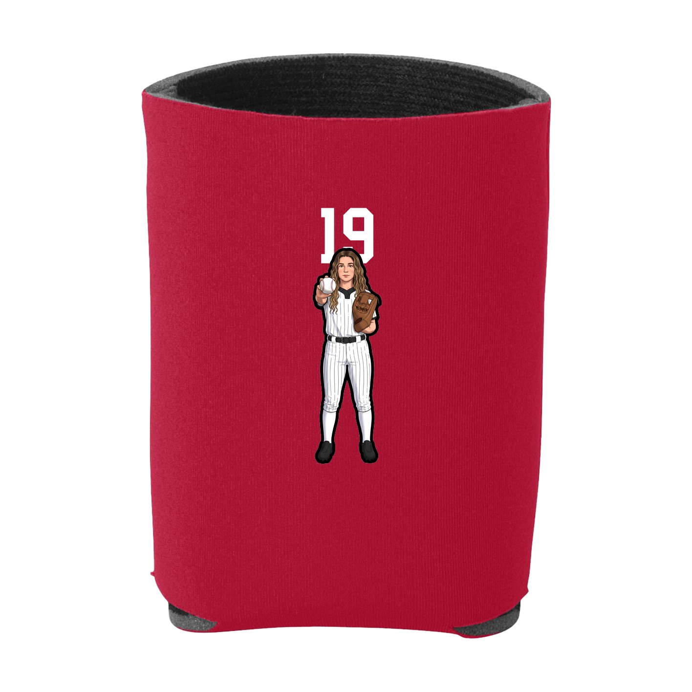 Can Holder — Number Top in Red
