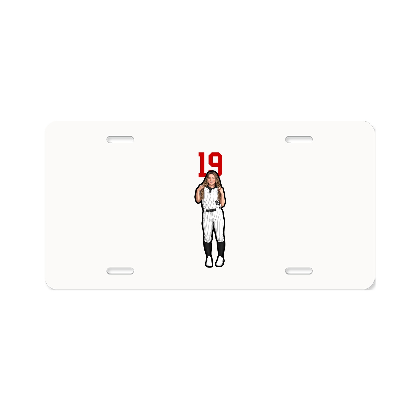 License Plate — Number Top in Classic