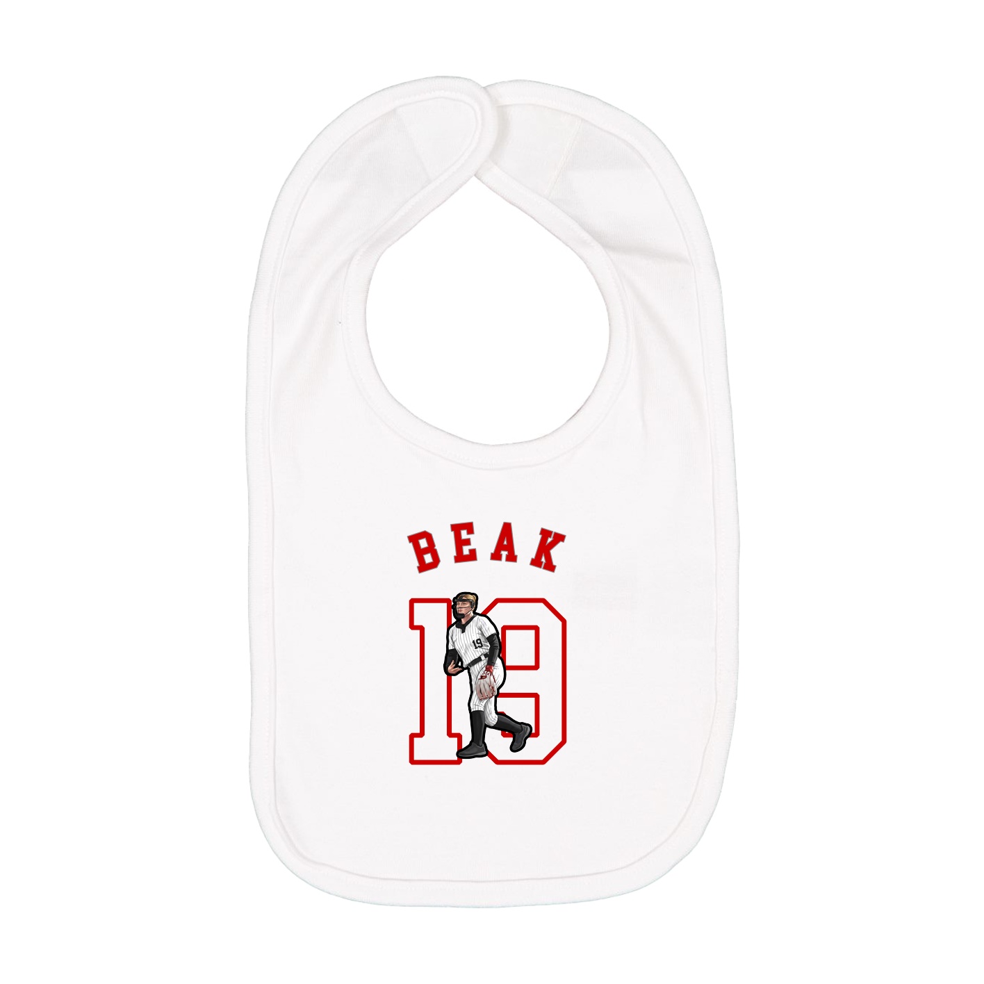 Infant Bib — Shirsey Arch in White