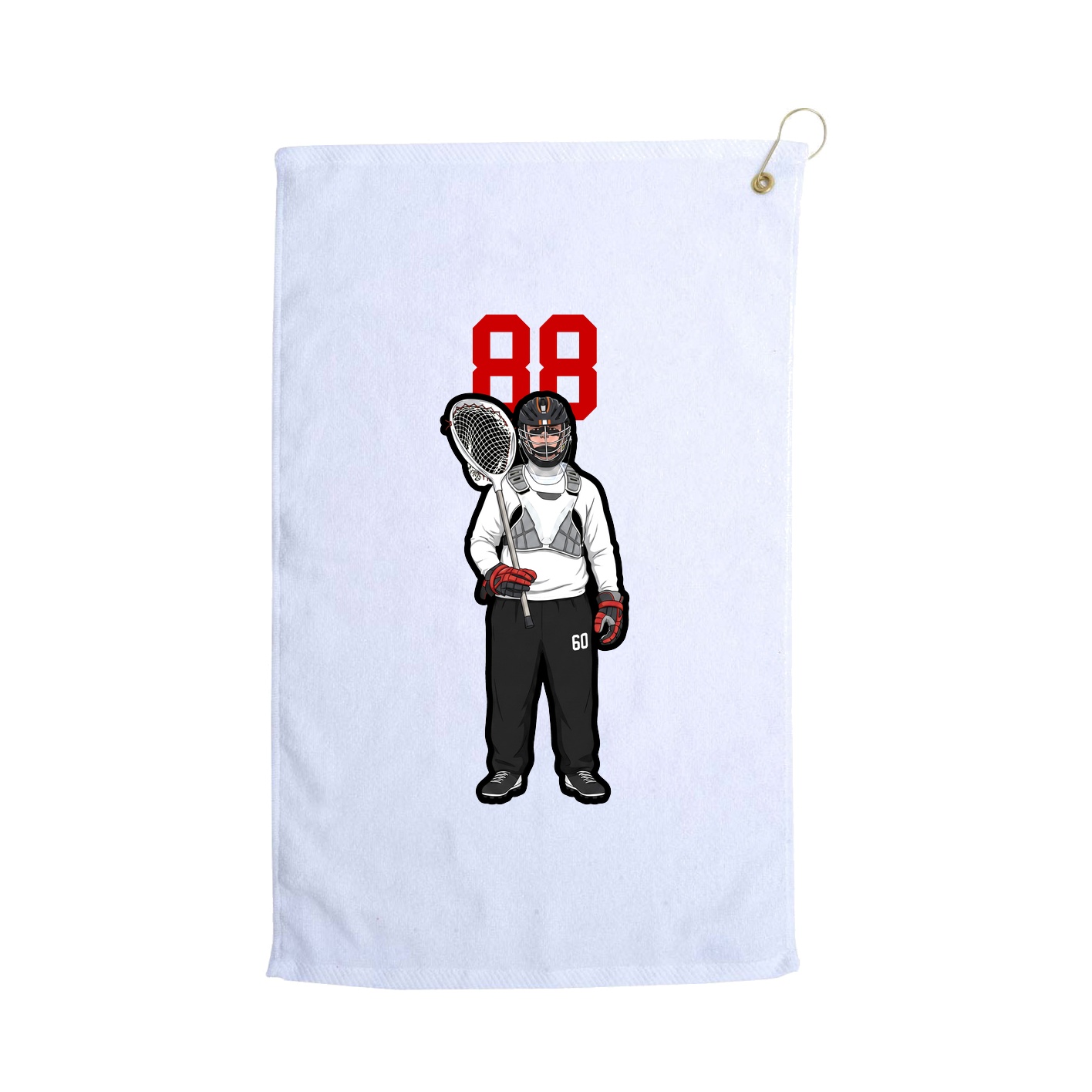 Golf Towel — Number Top in White