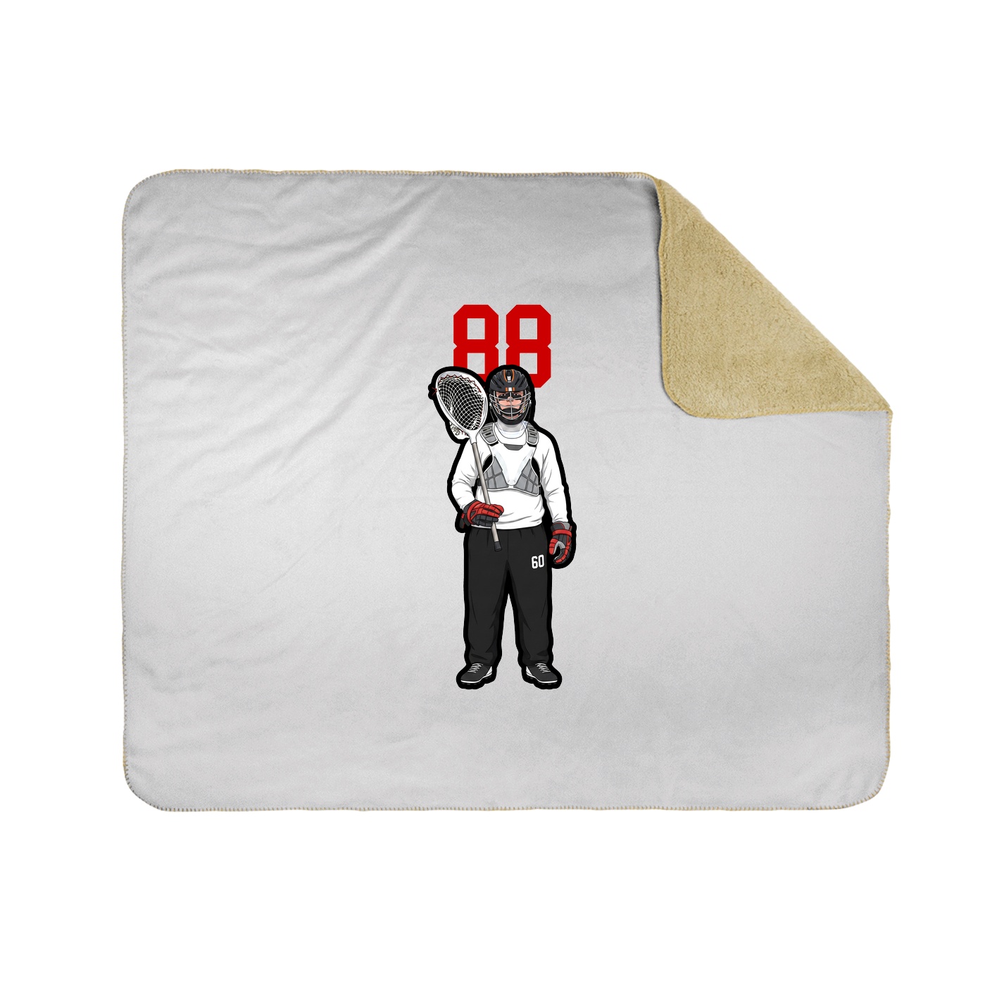 Throw Blanket — Number Top in White