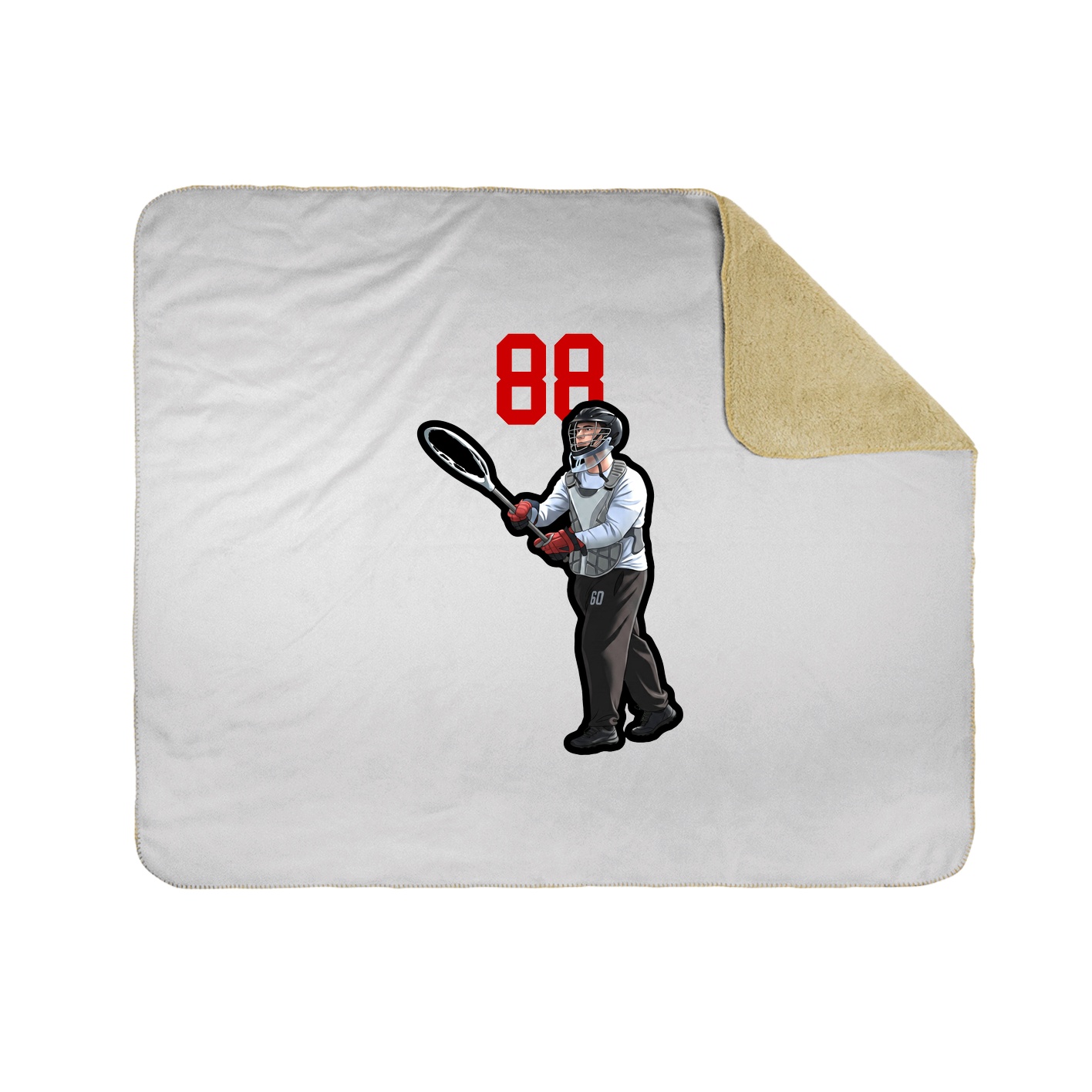 Throw Blanket — Number Top in White