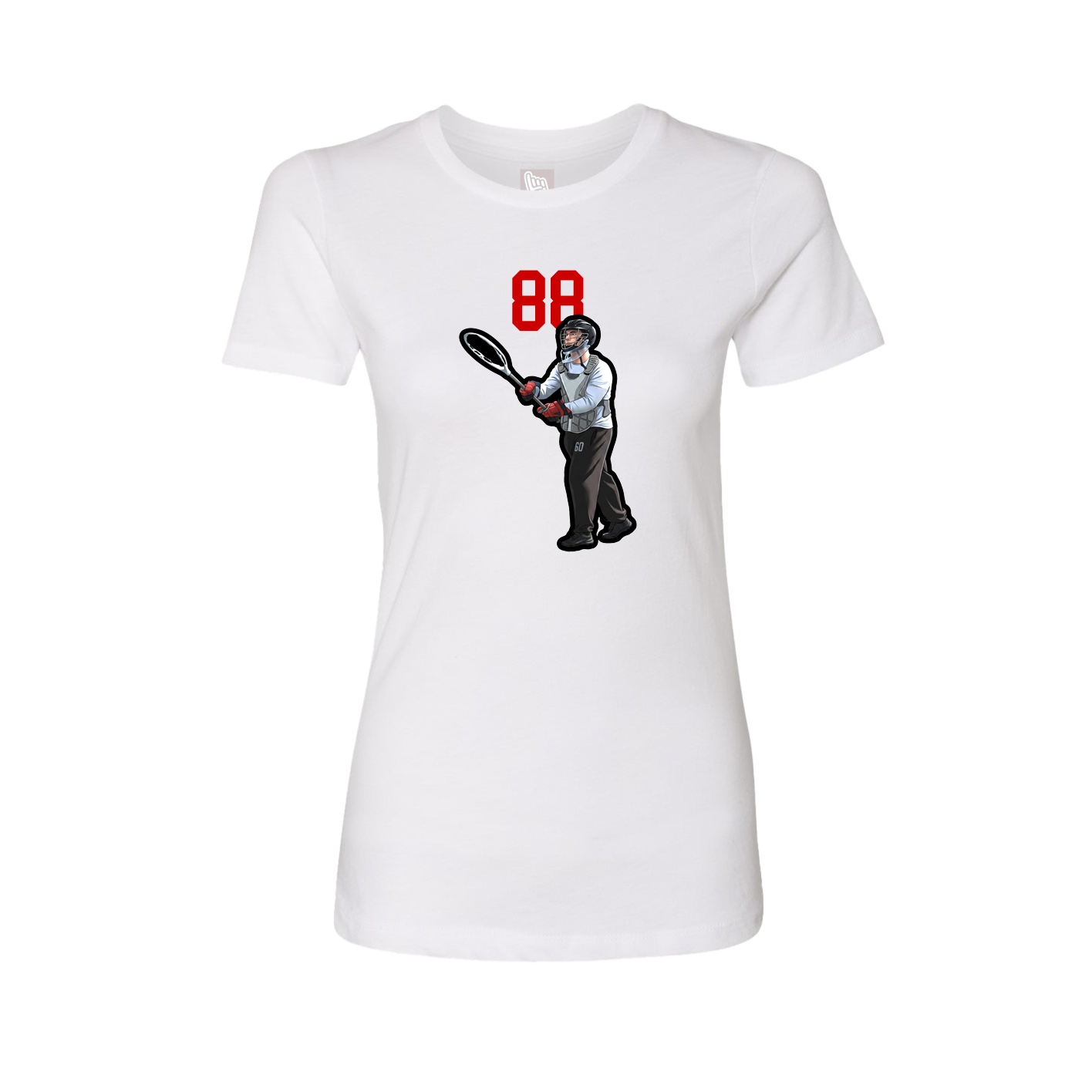 Fitted Women's Tee — Number Top in White