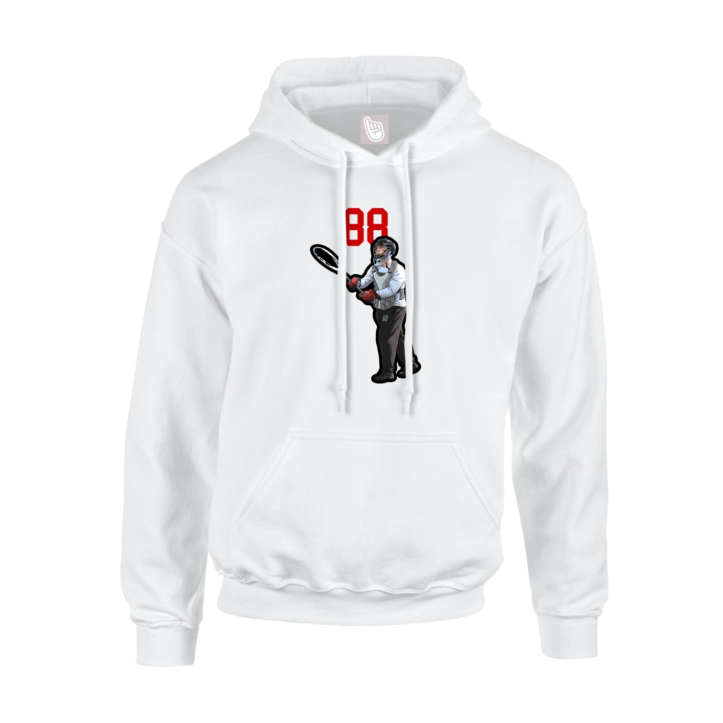 Hoodie — Number Top in White