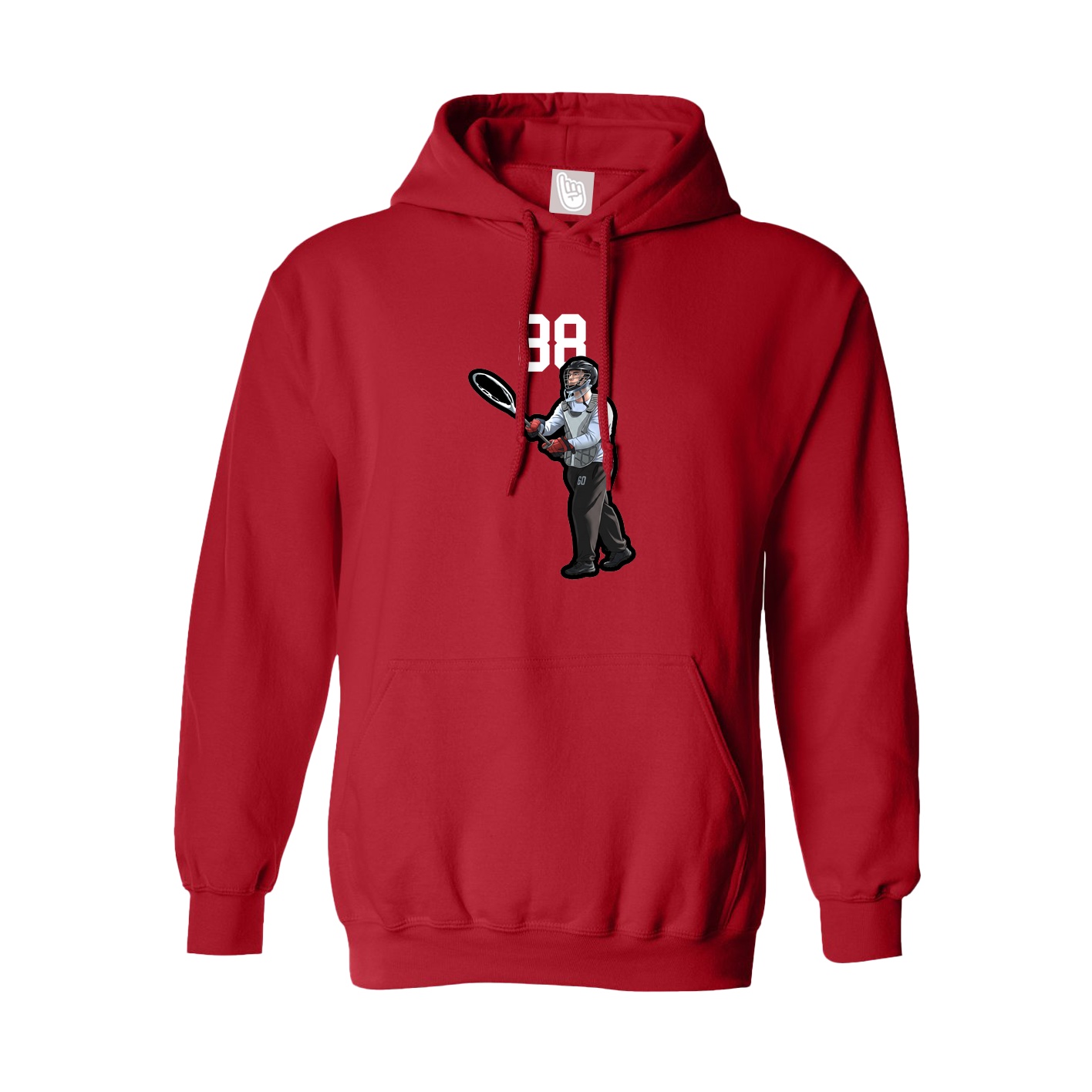 Youth Hoodie — Number Top in Red