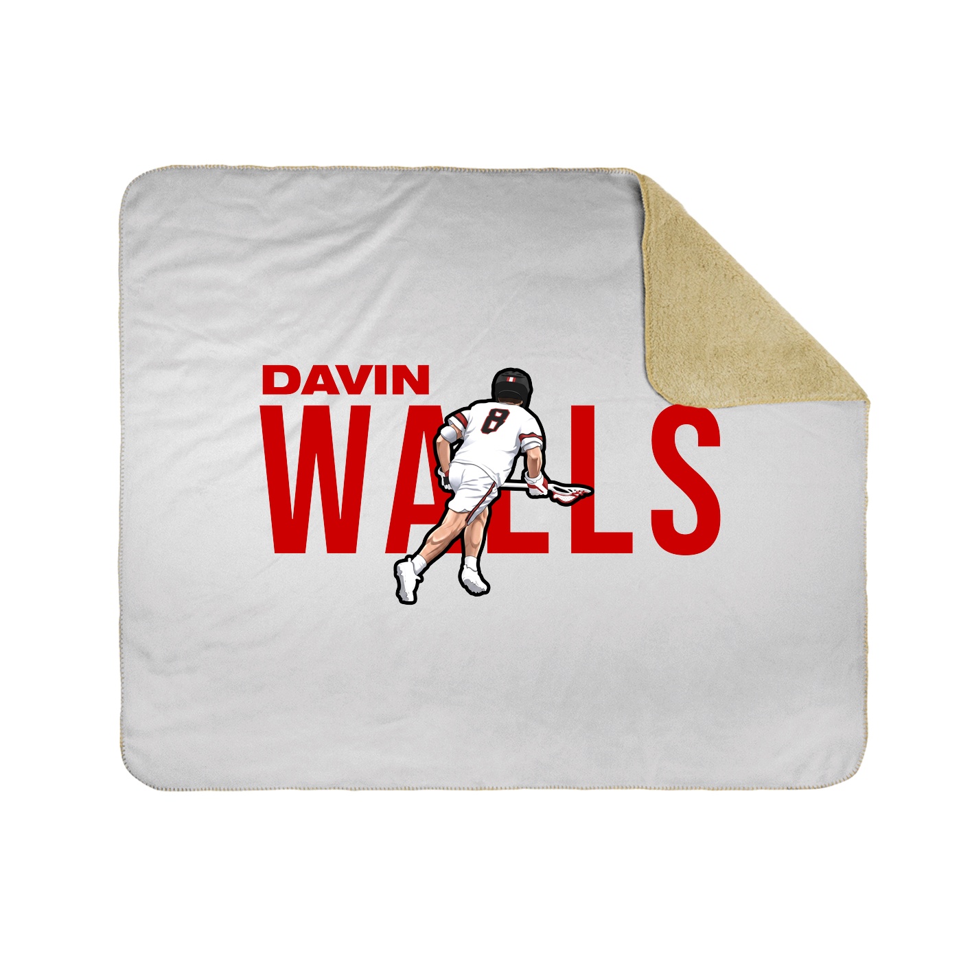 Throw Blanket — Player Name in White