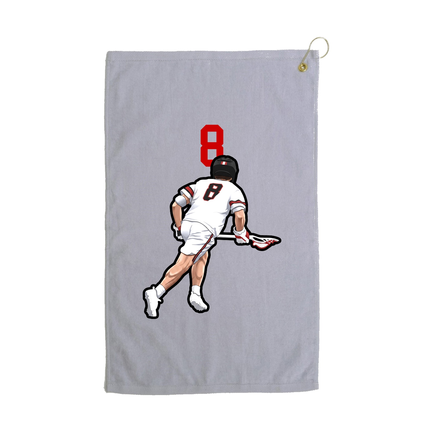 Golf Towel — Number Top in Grey