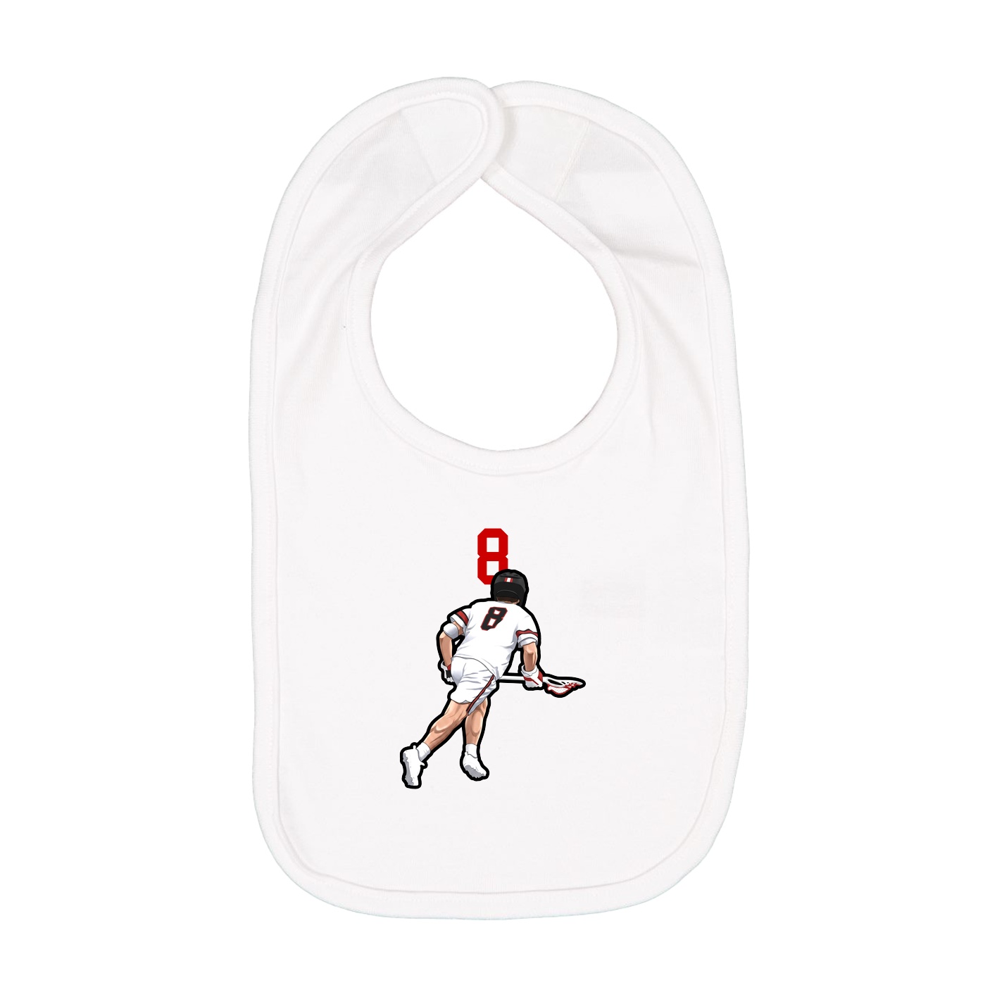 Infant Bib — Number Top in White