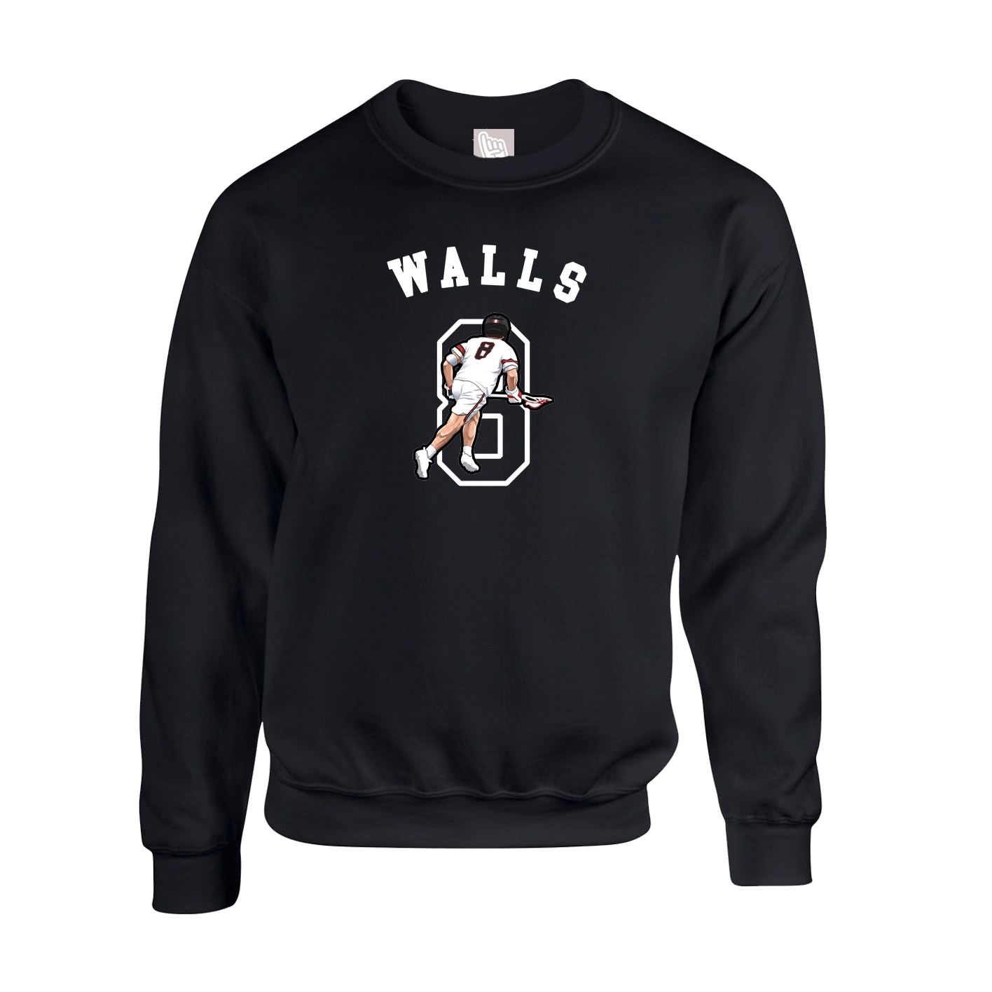 Fleece Crew — Shirsey Arch in Black