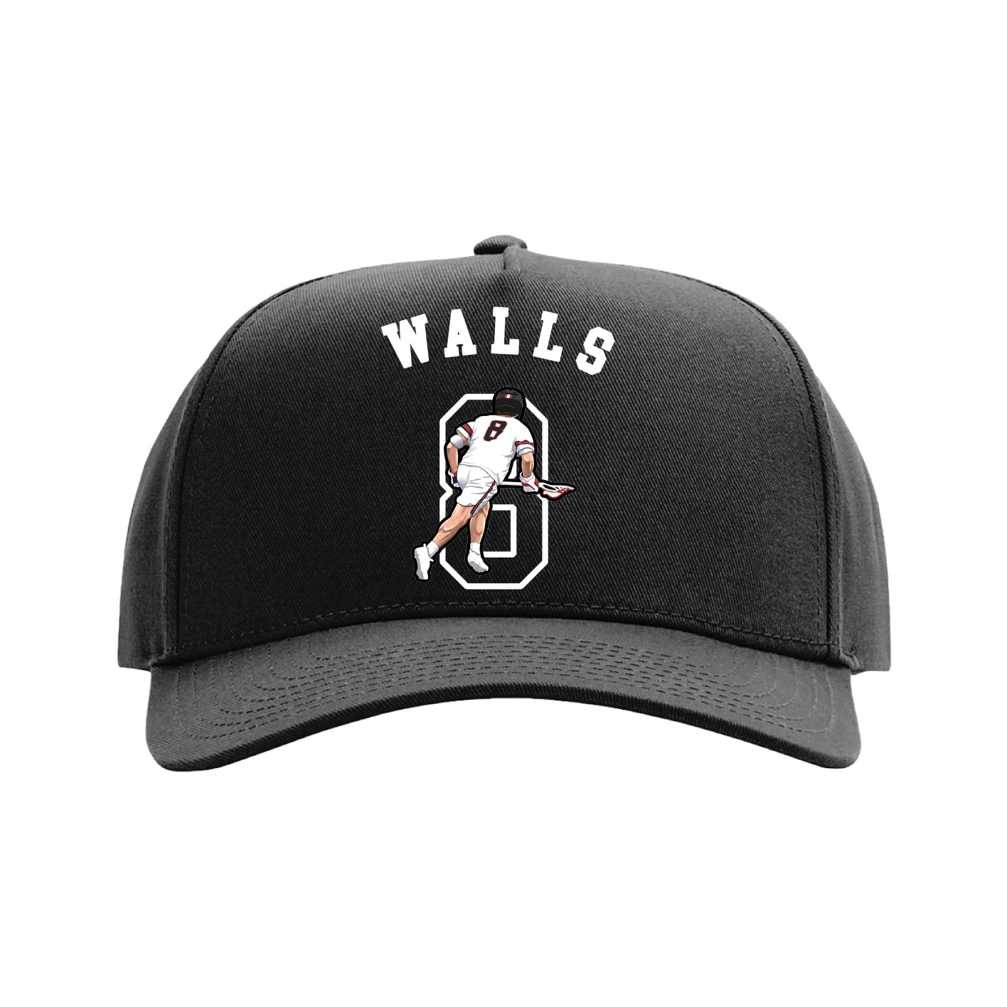 Full Fabric Five-Panel Champ Cap — Shirsey Arch in Black
