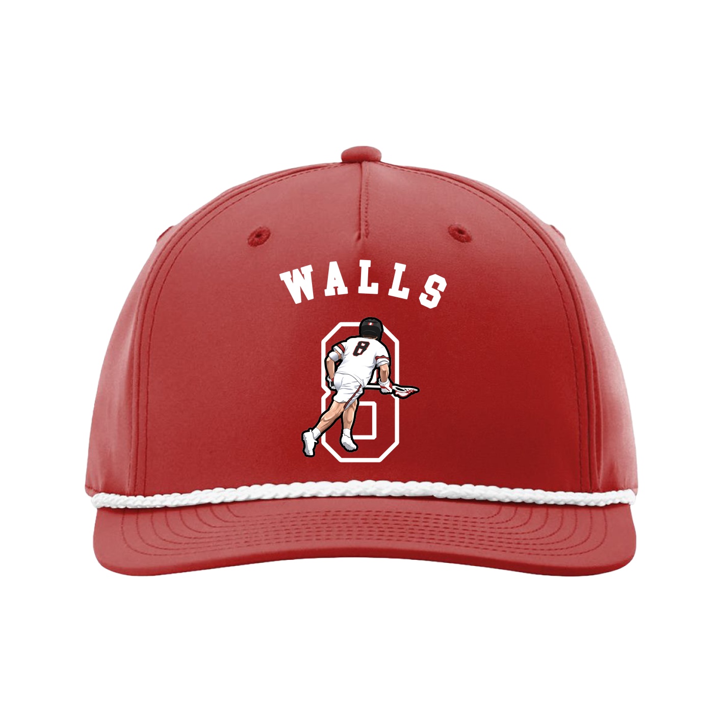 Five-Panel Classic Rope Cap — Shirsey Arch in Red