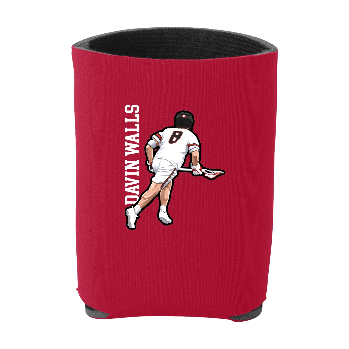 Can Holder — Name Vertical in Red