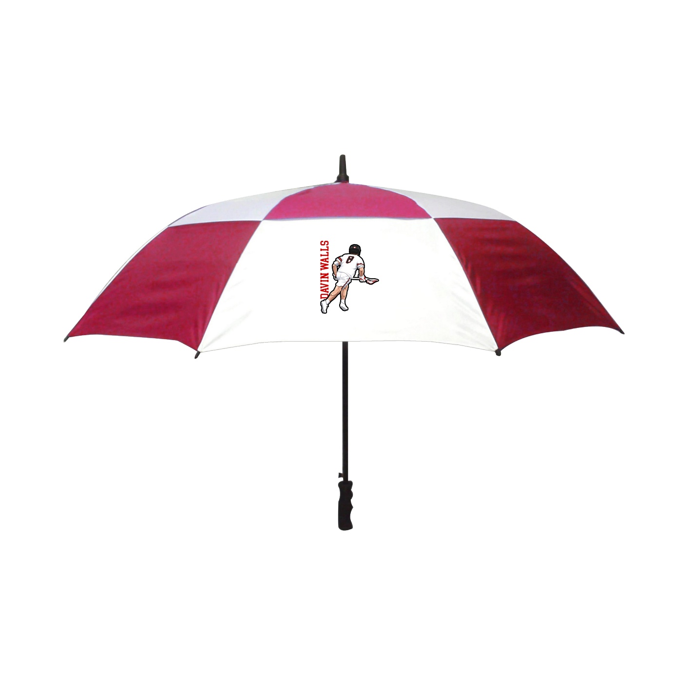 Golf Umbrella — Name Vertical in Red