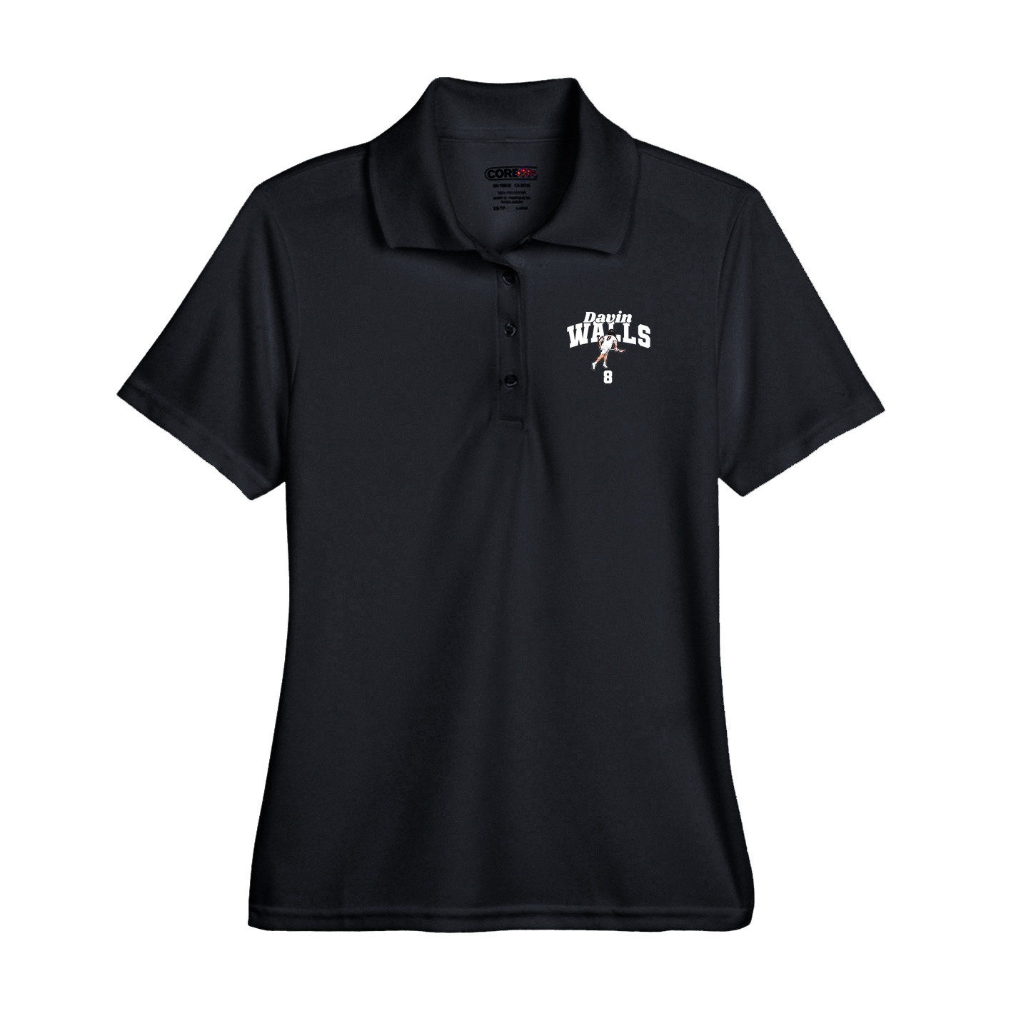 Performance Polo — Signature Arch in Black
